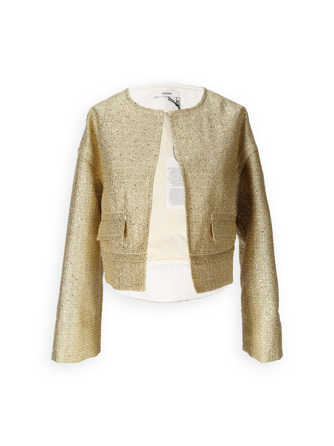 Gold Brocade - Brocade blazer with lurex details 