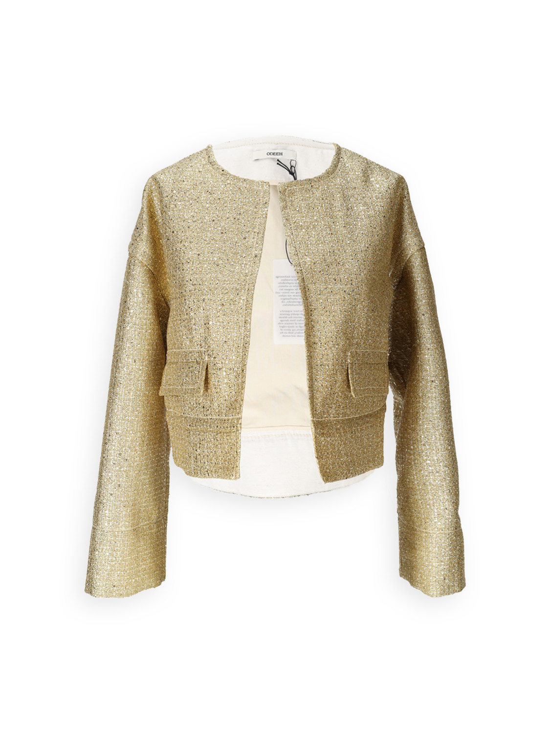 Odeeh Broccato oro - Blazer in broccato con dettagli in lurex  oro 34