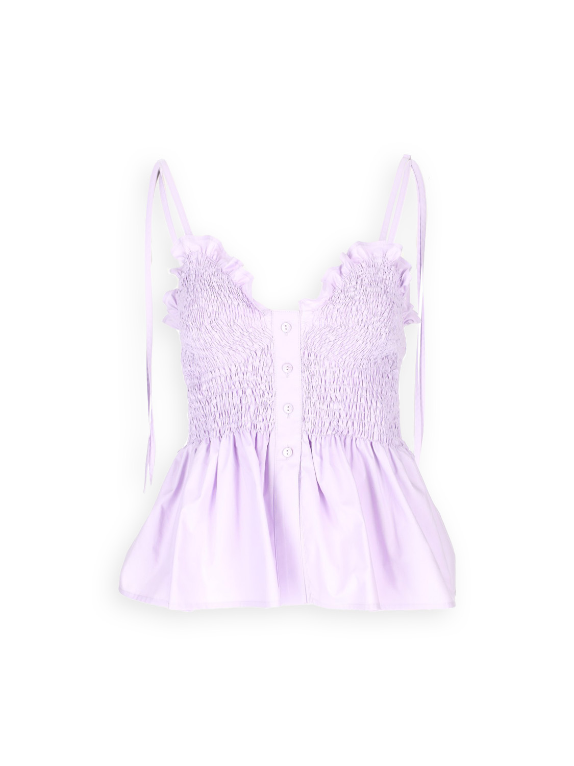 Dondup Gesäumtes Top mit Schößchen lila 34