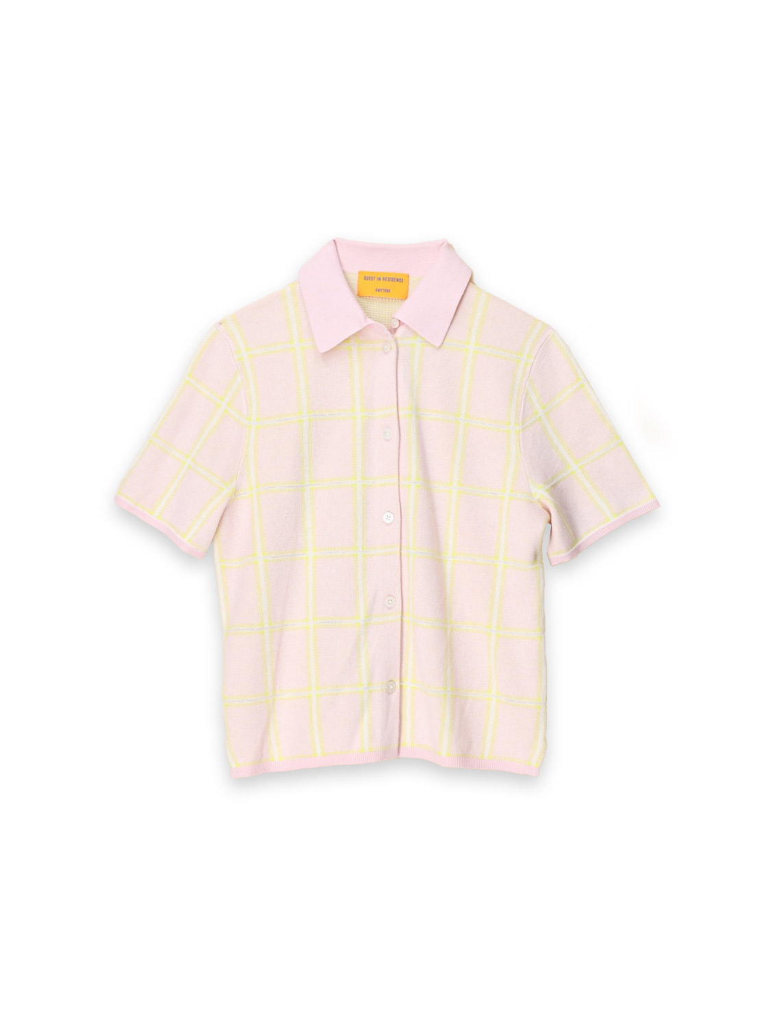 Guest in Residence Picnic Plaid - Oberteil aus Seiden-Leinen-Mix rosa M