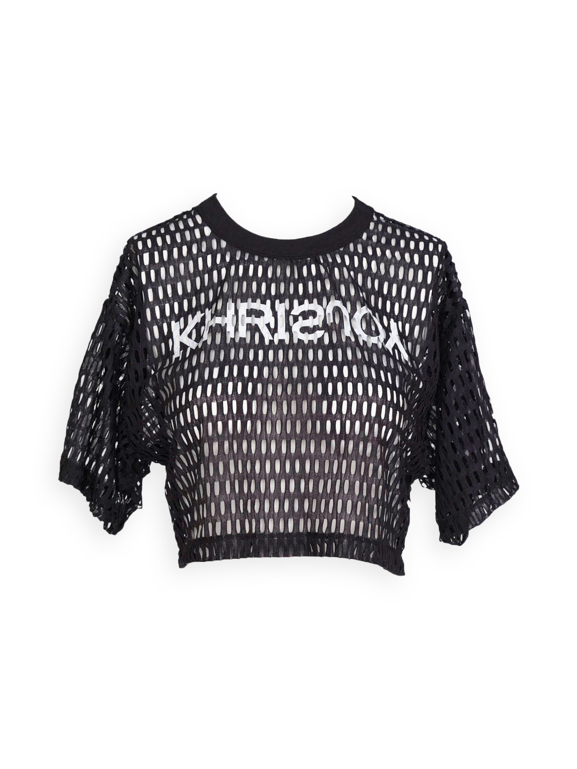 khrisjoy Boxy t-shirt with hole design black XS/S