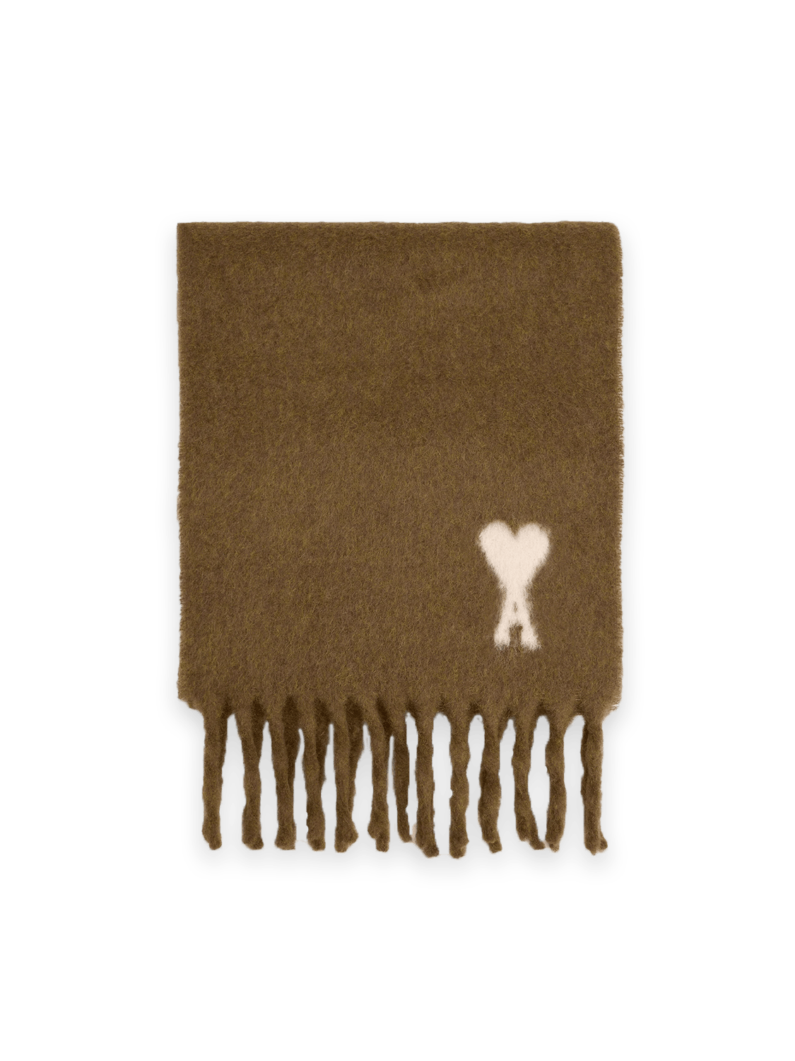 Ami Paris  Alpaca wool scarf green One Size Ami Paris  Alpaca wool scarf green One Size