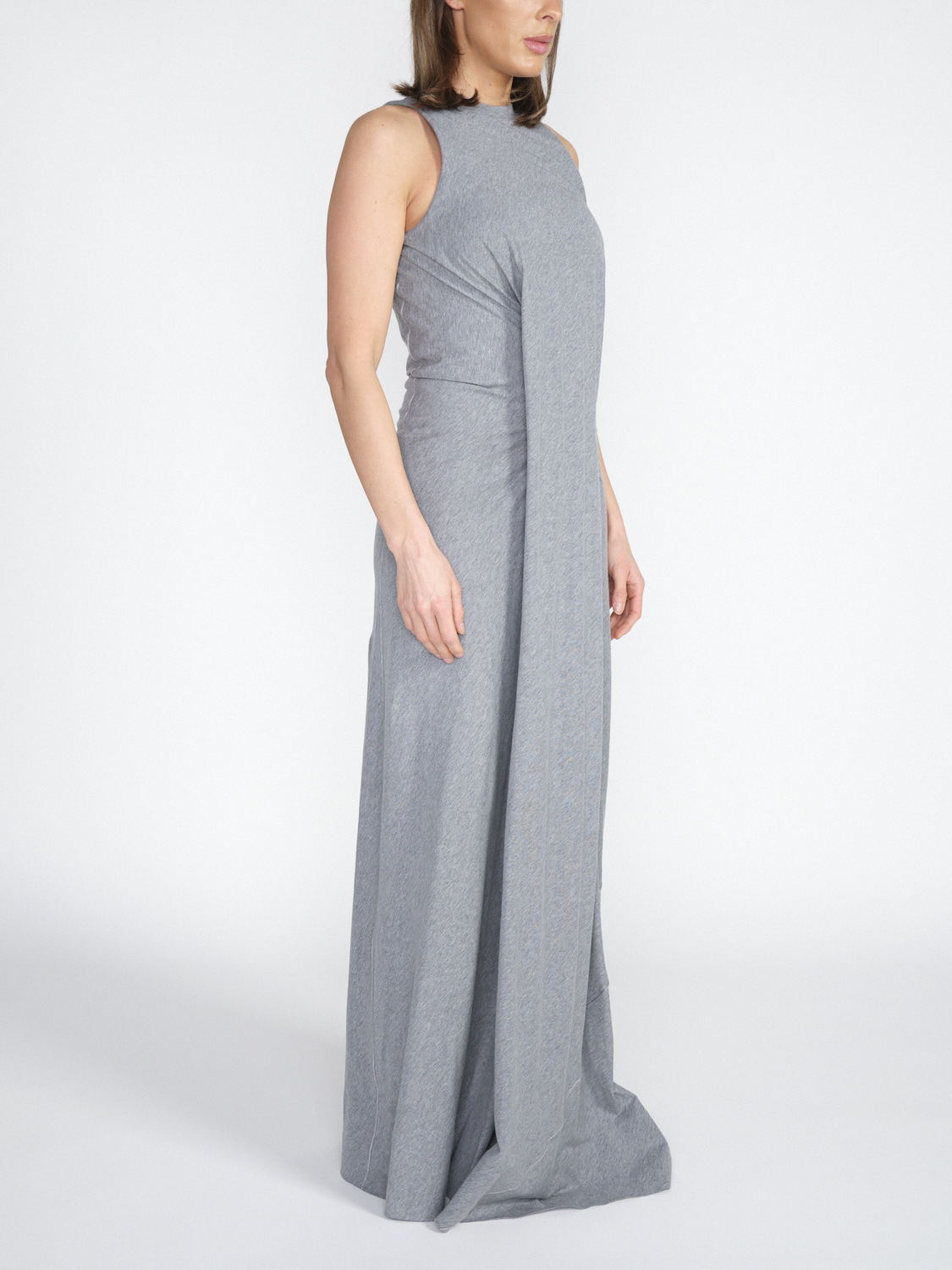 Victoria Beckham Maxikleid mit Ringarm  gris 34