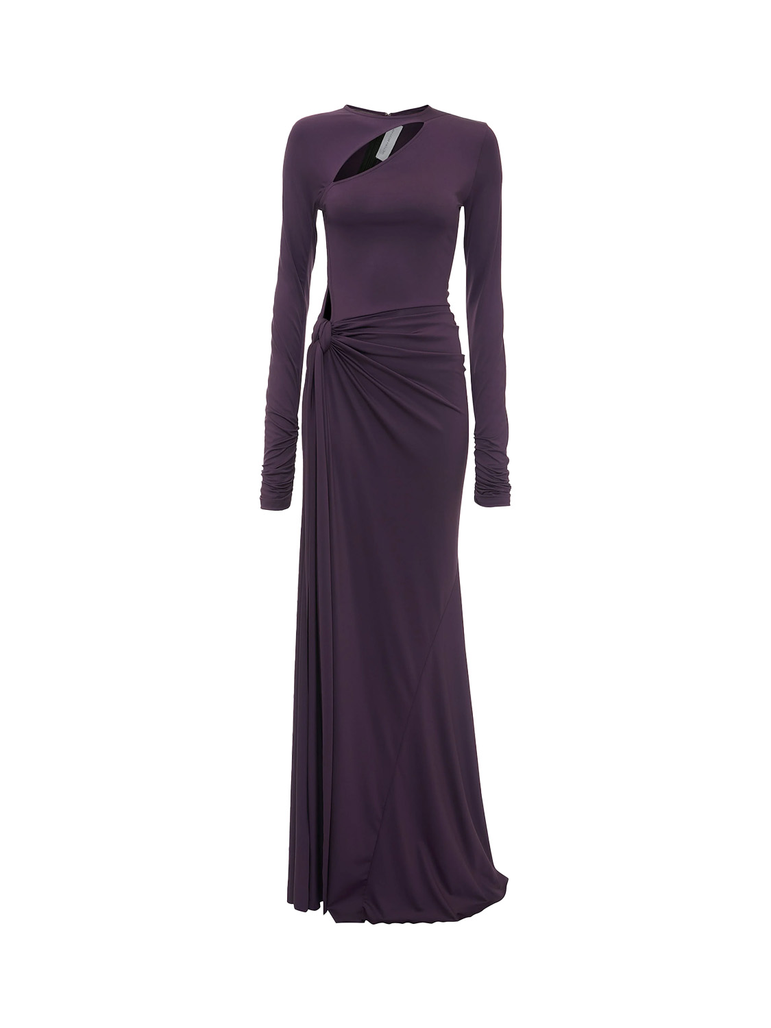 Victoria Beckham Long sleeve Tie – Stretchiges Maxikleid   lila 38
