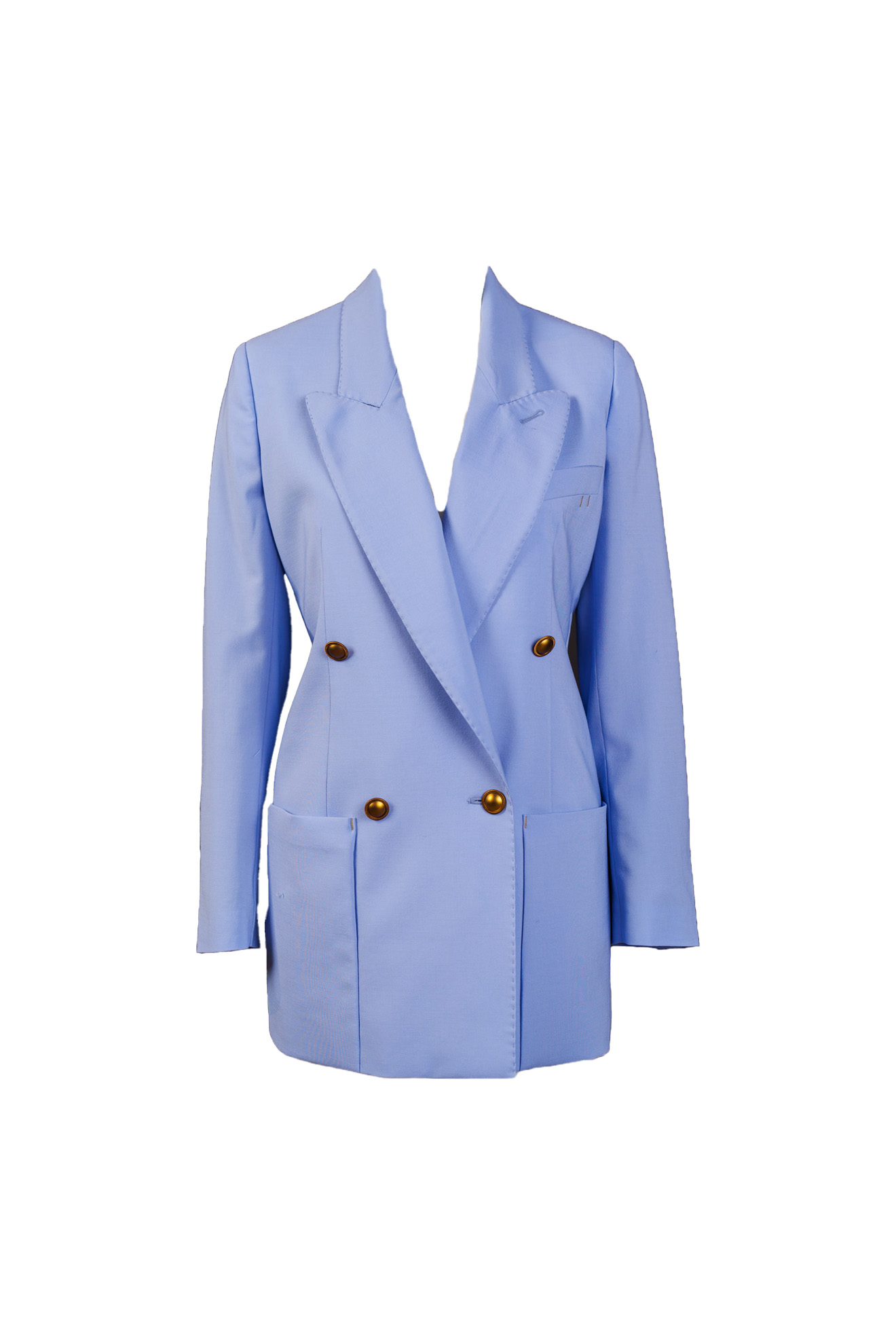 Lorena Antoniazzi Double breasted blazer with large front pockets blue 36