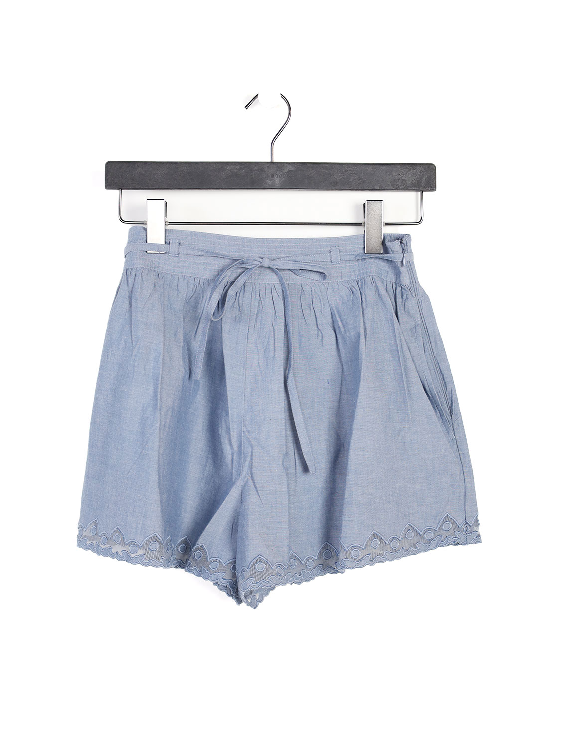 Shorts mit Stick-Applikationen 