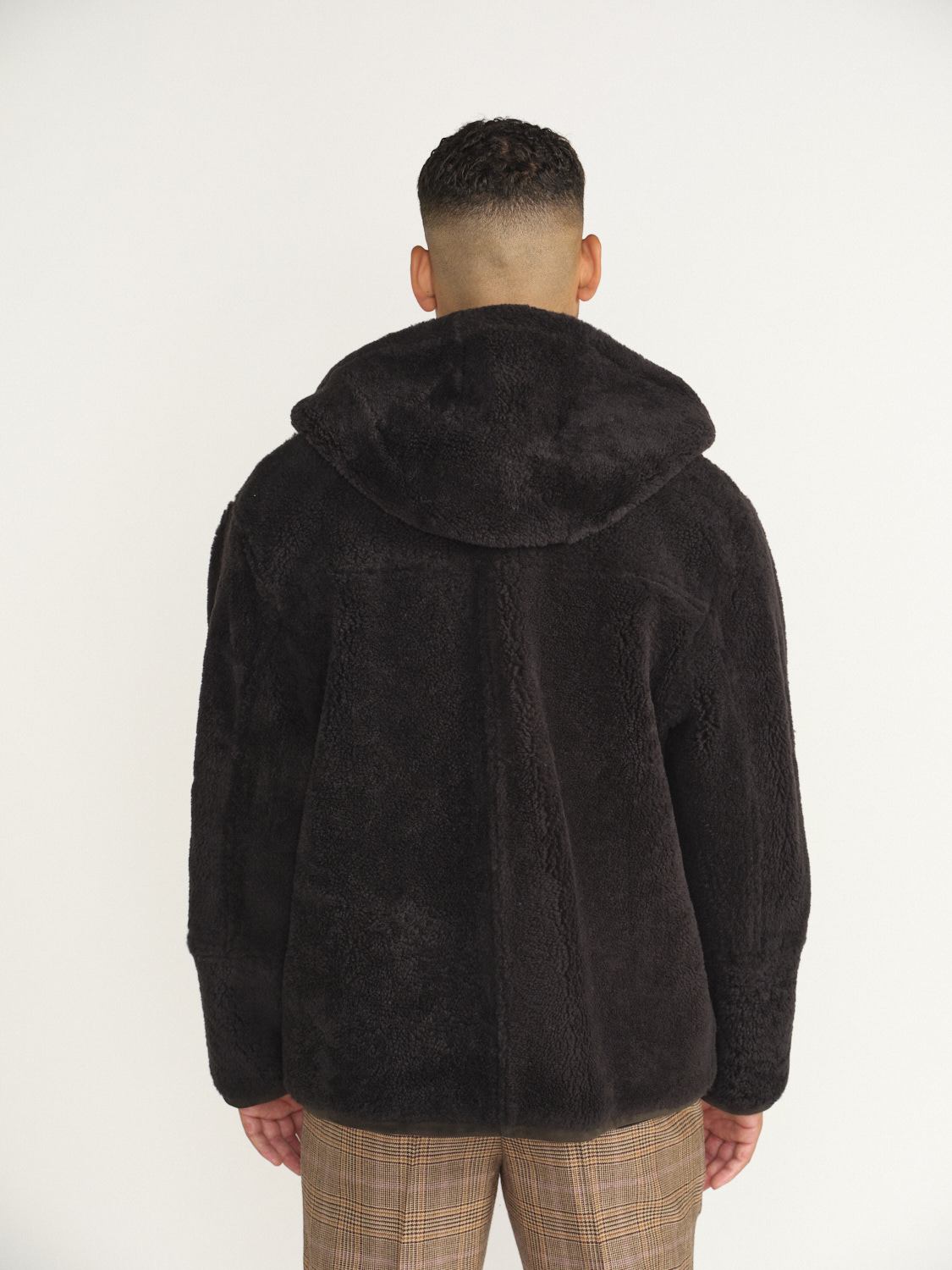 Arma Mort Merino – Wendejacke aus Lammleder/Shearling braun 54