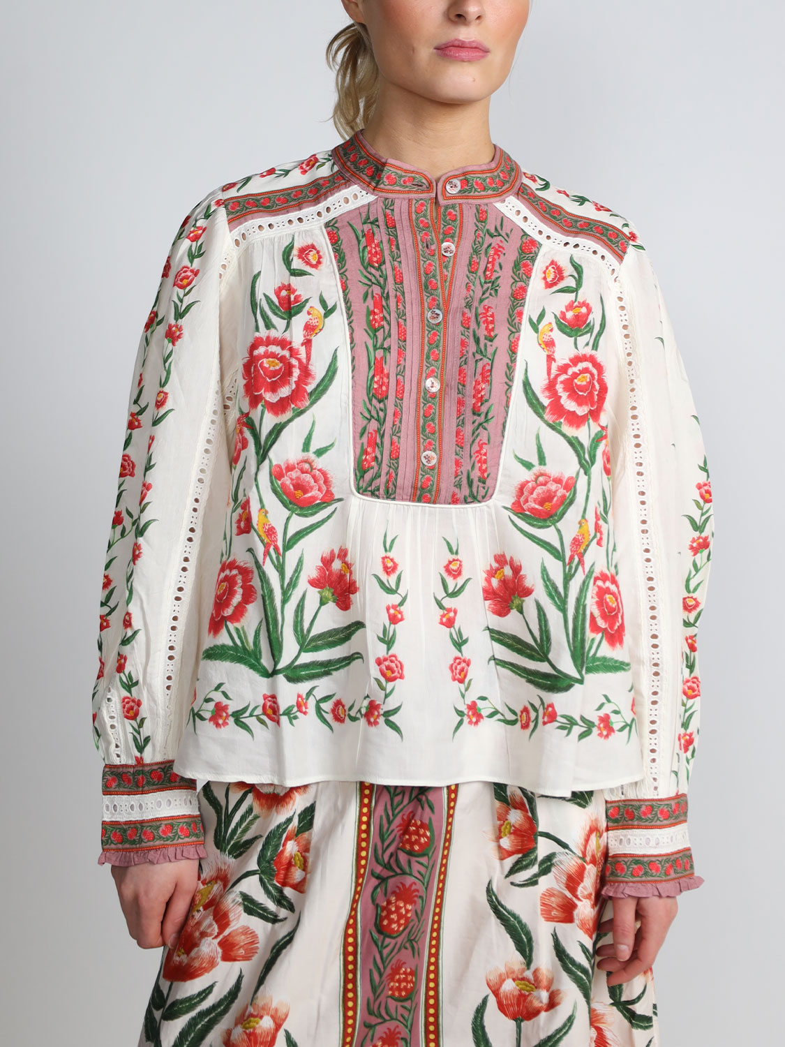 Farm Rio Ainika – embroidered blouse  mehrfarbig XS