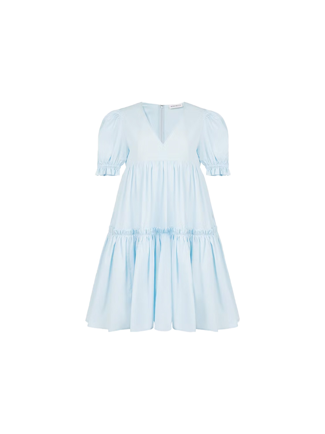 Nina Ricci Babydoll in popeline - mini abito in cotone   hellblau 38