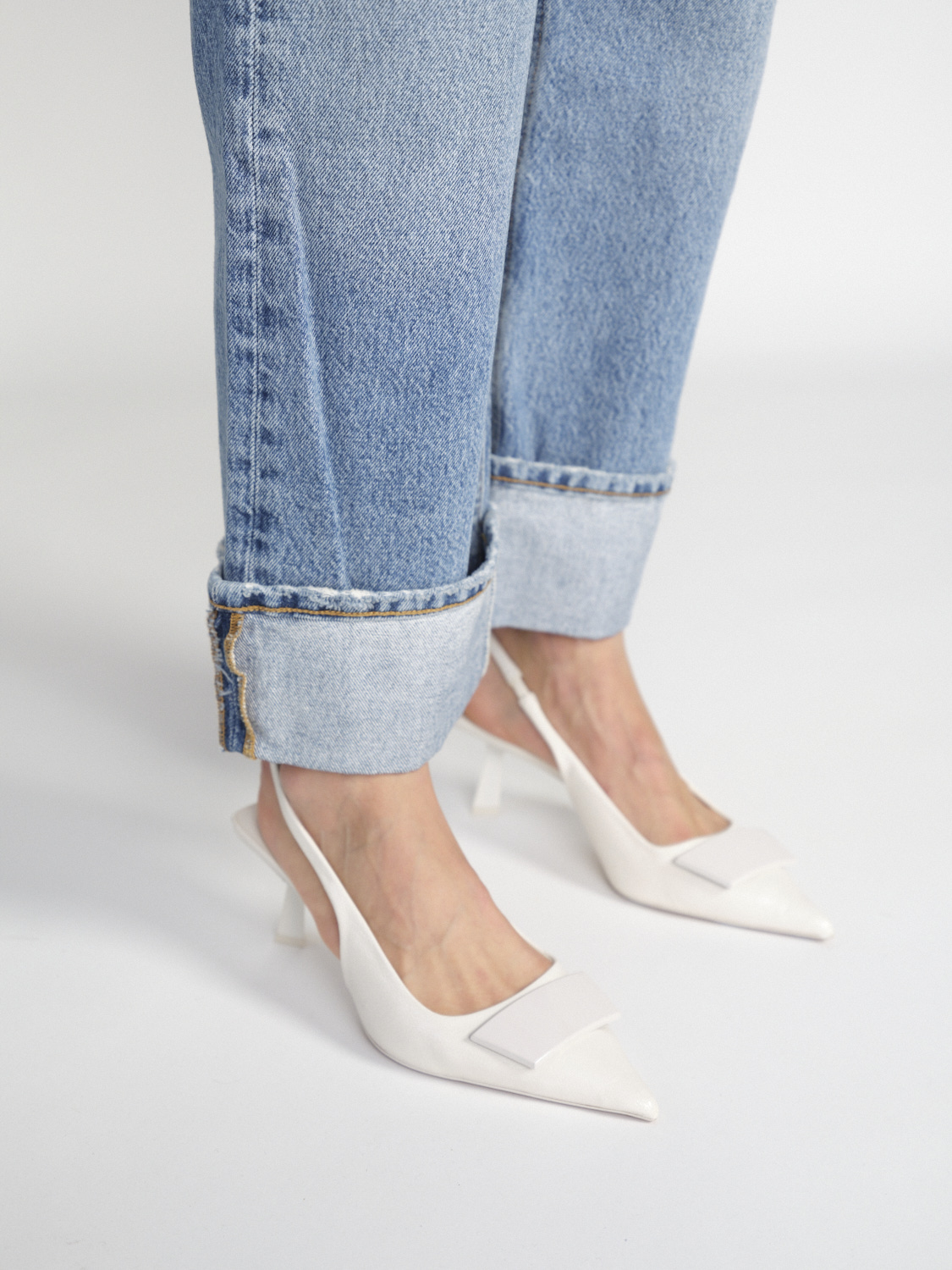 Agolde Fran – Straight Wide-Leg Jeans aus Baumwolle   blau 25