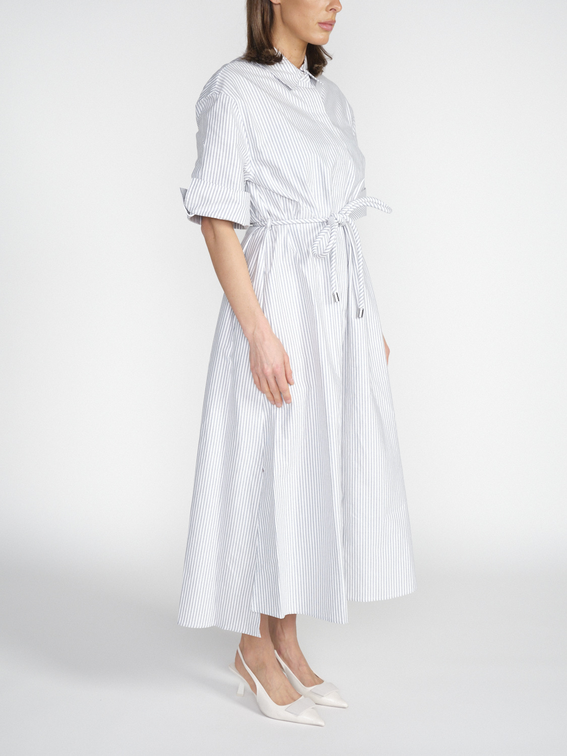 Simkhai Grady – Gestreiftes Midikleid blau L Simkhai Grady – Gestreiftes Midikleid blau L