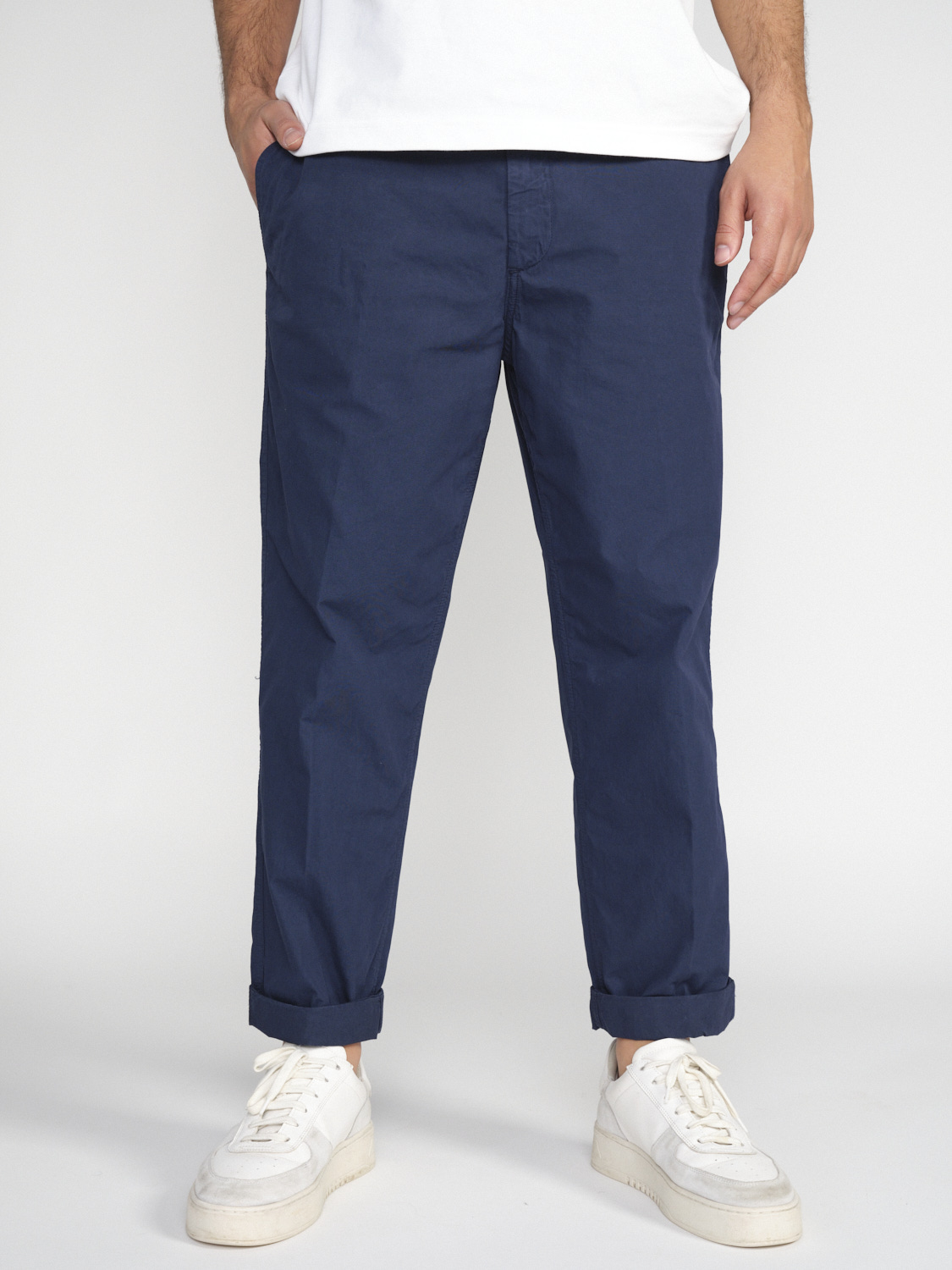 Dondup Pantaloni in cotone stile cinese   marine 34