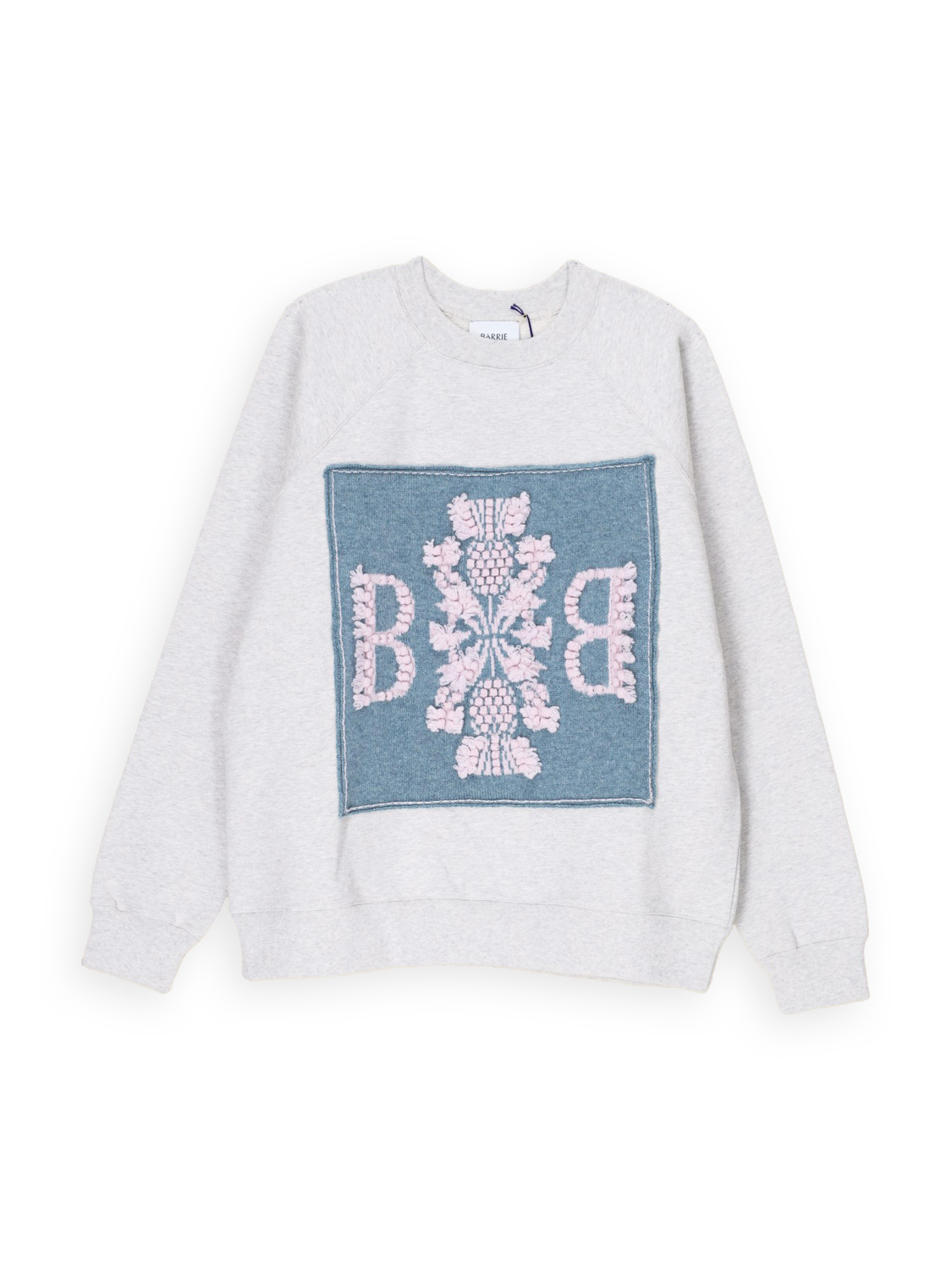 Barrie Thistle Logo Sweat – Sweater aus Baumwolle mit Cashmere- Applikation  petrol S