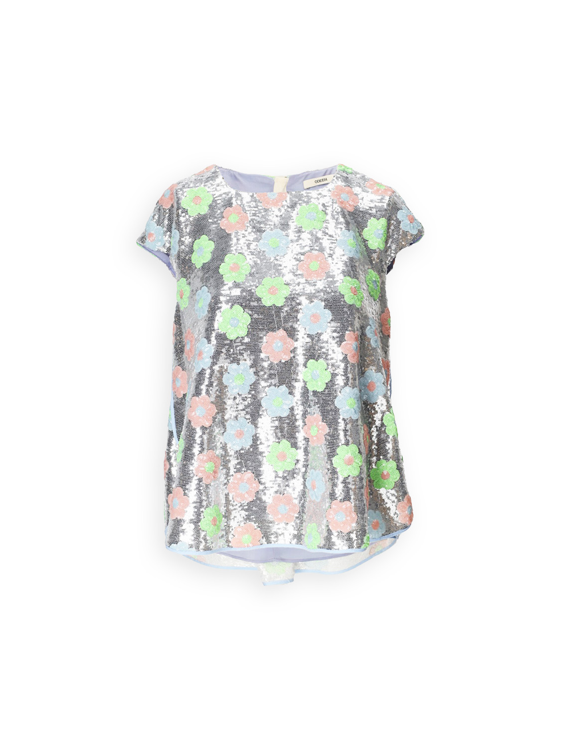 Sequins Daisies – Pailletten-Bluse im Blumen-Design  