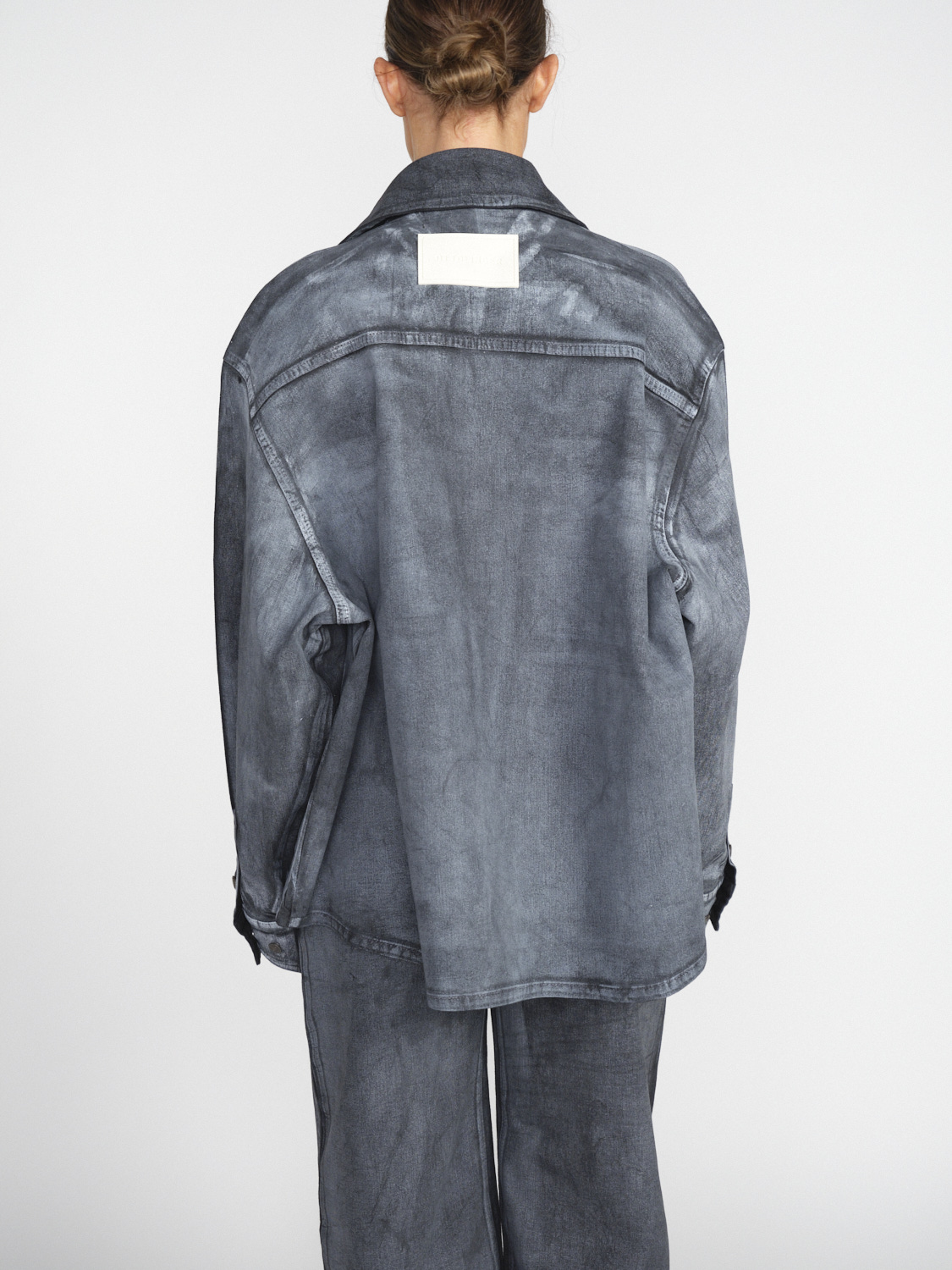 Ottolinger Oversized denim jacket in cotton blend 	  grey S