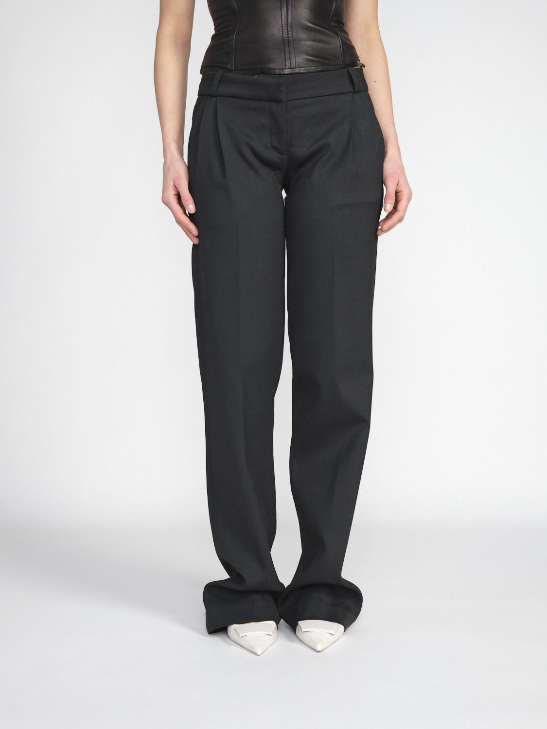 Coperni Straight-leg suit trousers with pleats  black M