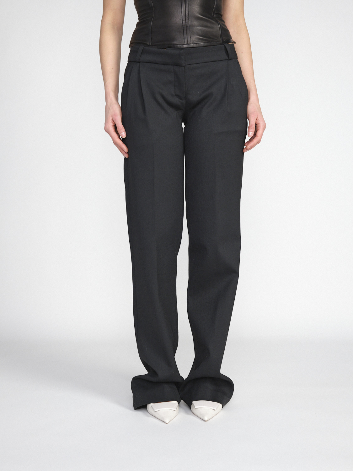 Coperni Pantaloni da abito a gamba dritta con pinces   schwarz XS