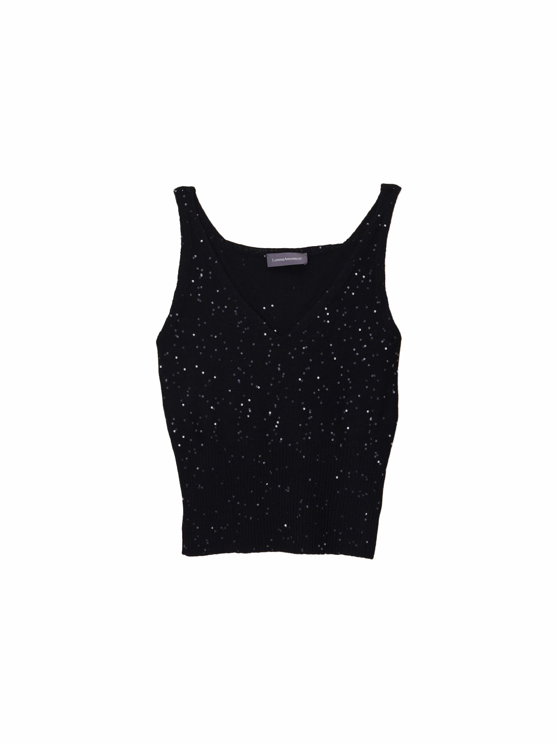 Strick-Top mit Pailletten-Details  
