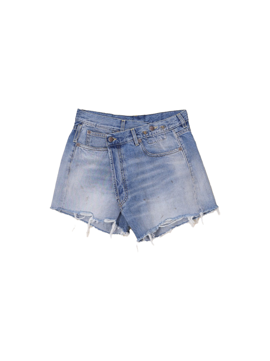Crossover – Jeansshorts im Used Look  