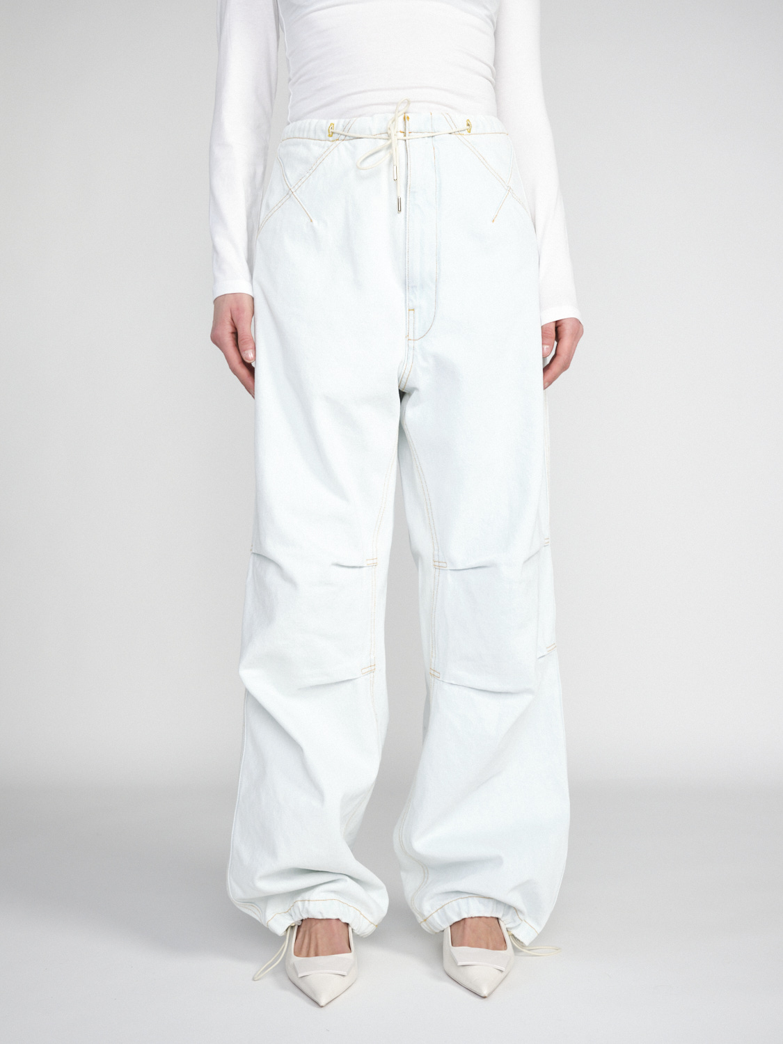 Darkpark Daisy Denim – Oversized Jeans aus Baumwolle   blanco XS/S