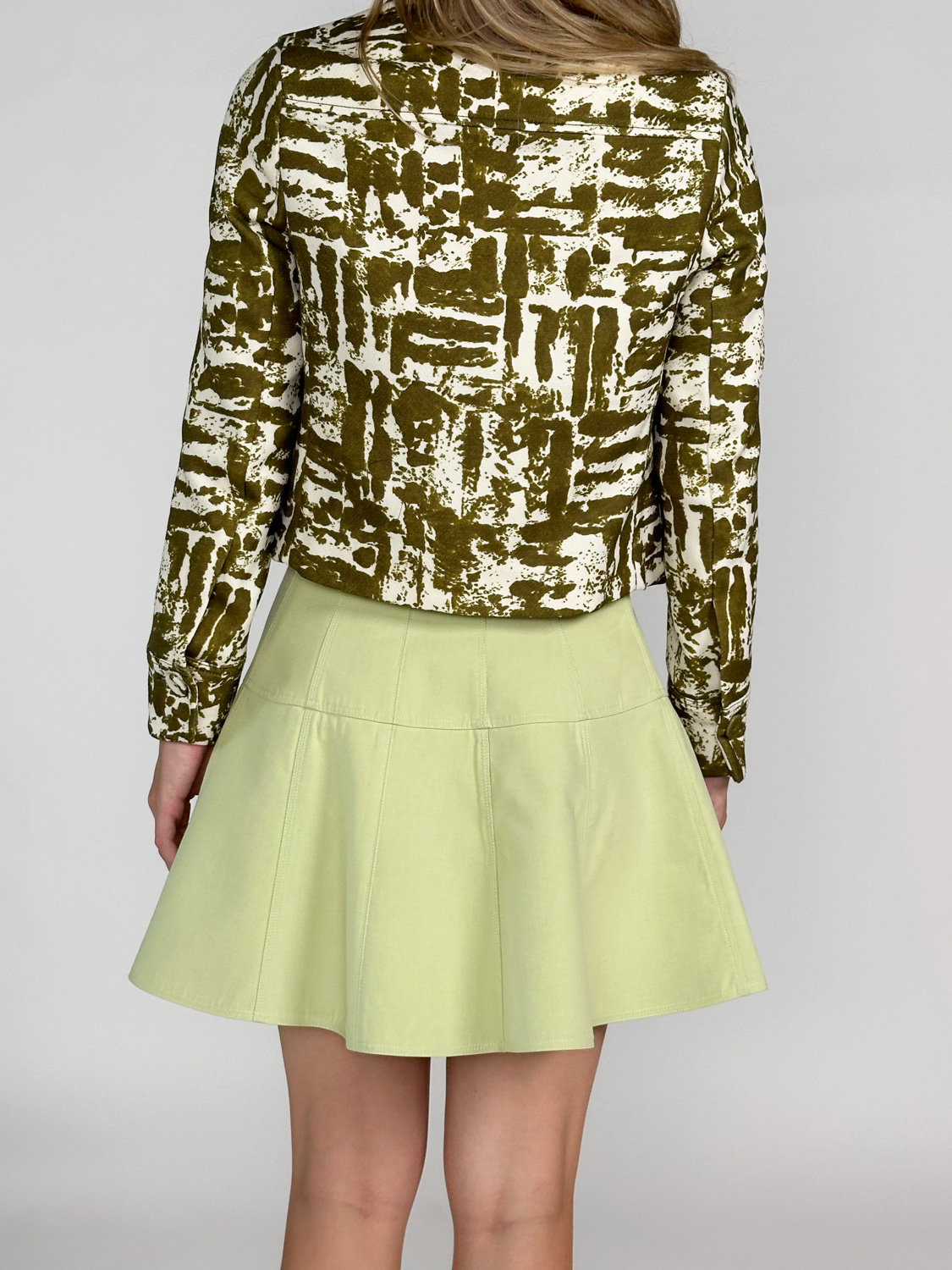 Odeeh Short jacket made of wool blend 36 green Odeeh Short jacket made of wool blend 36 green