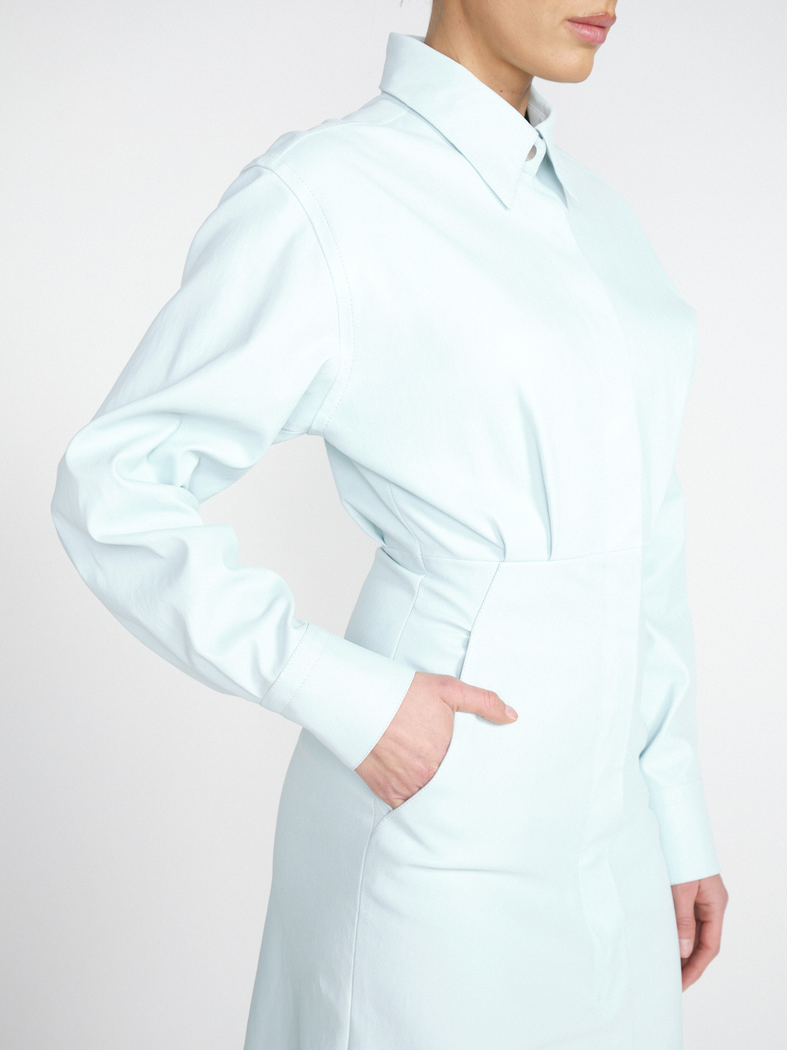 jitrois Rey - Mini abito in pelle liscia elasticizzata  mint 34