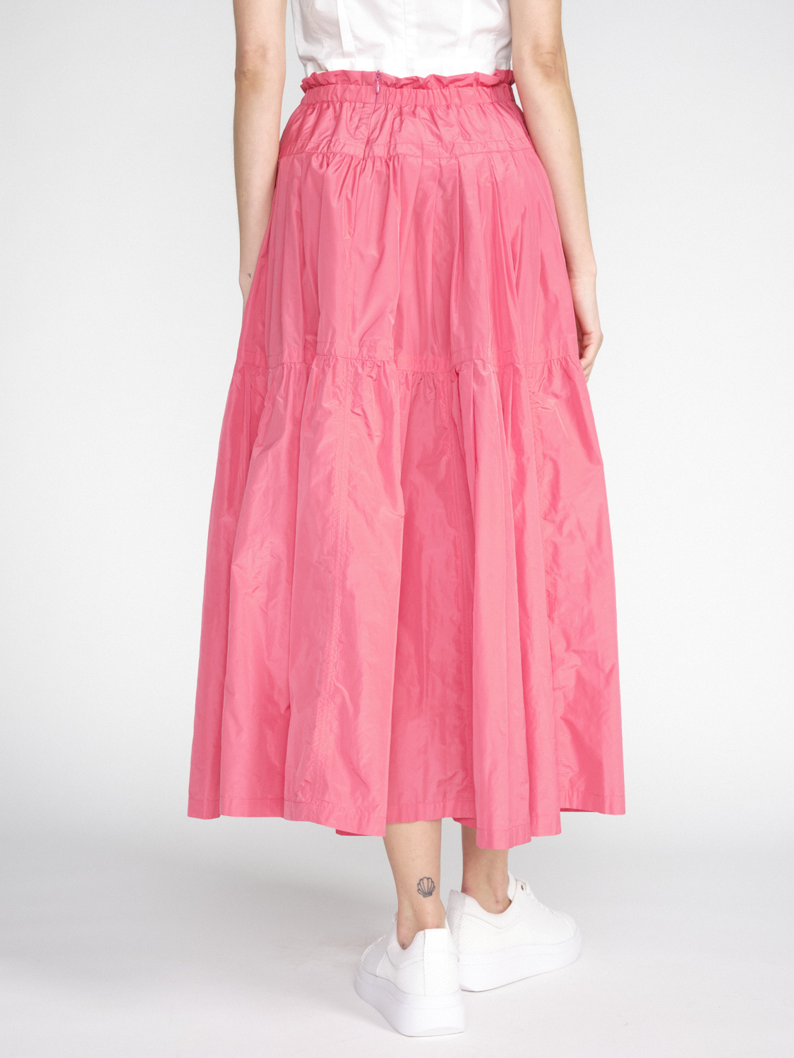 Odeeh Voluminosa falda escalonada de tejido chintz  rosa 36