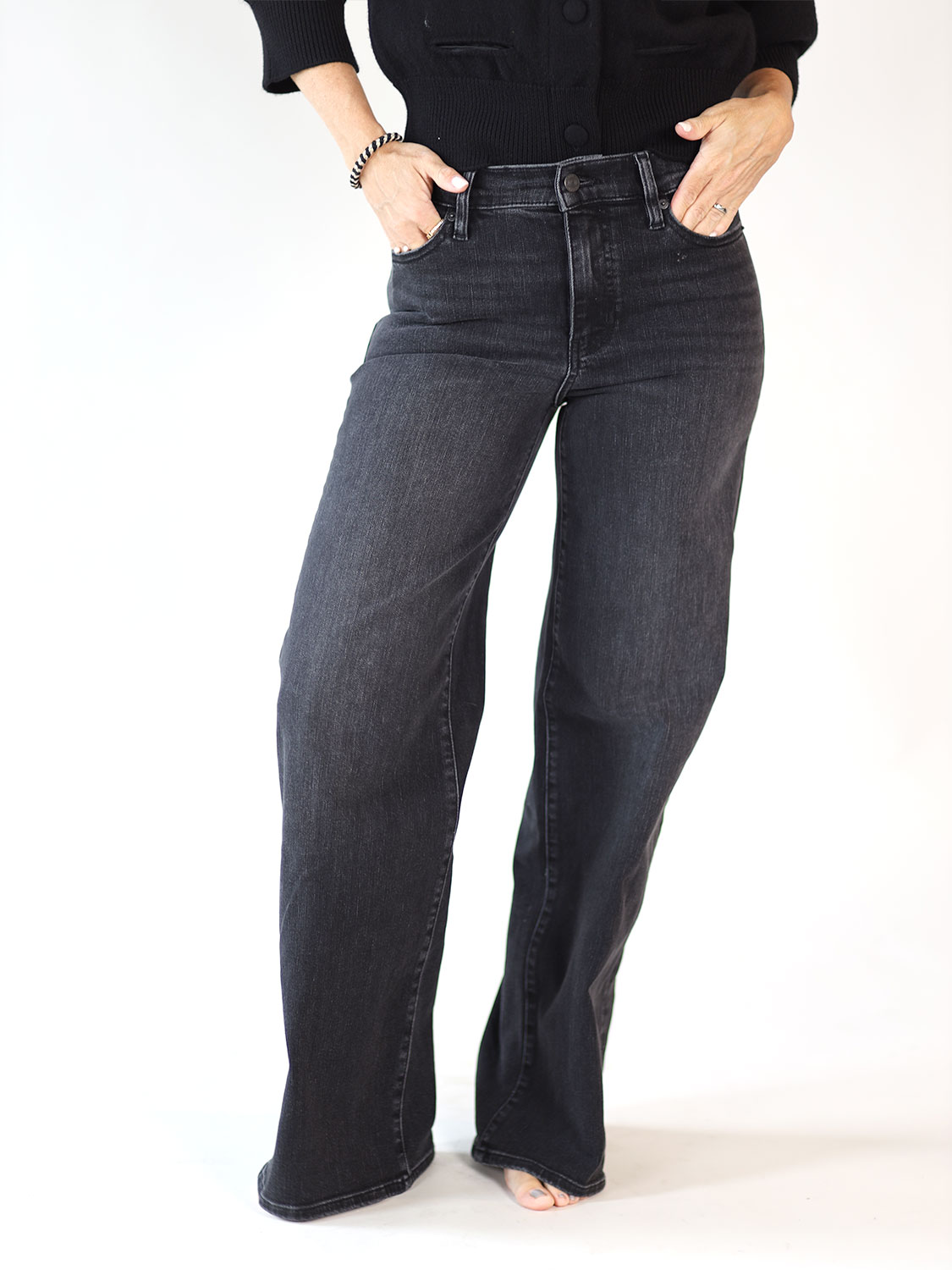 Frame Le Slim Palazzo - Wide jeans grey 25