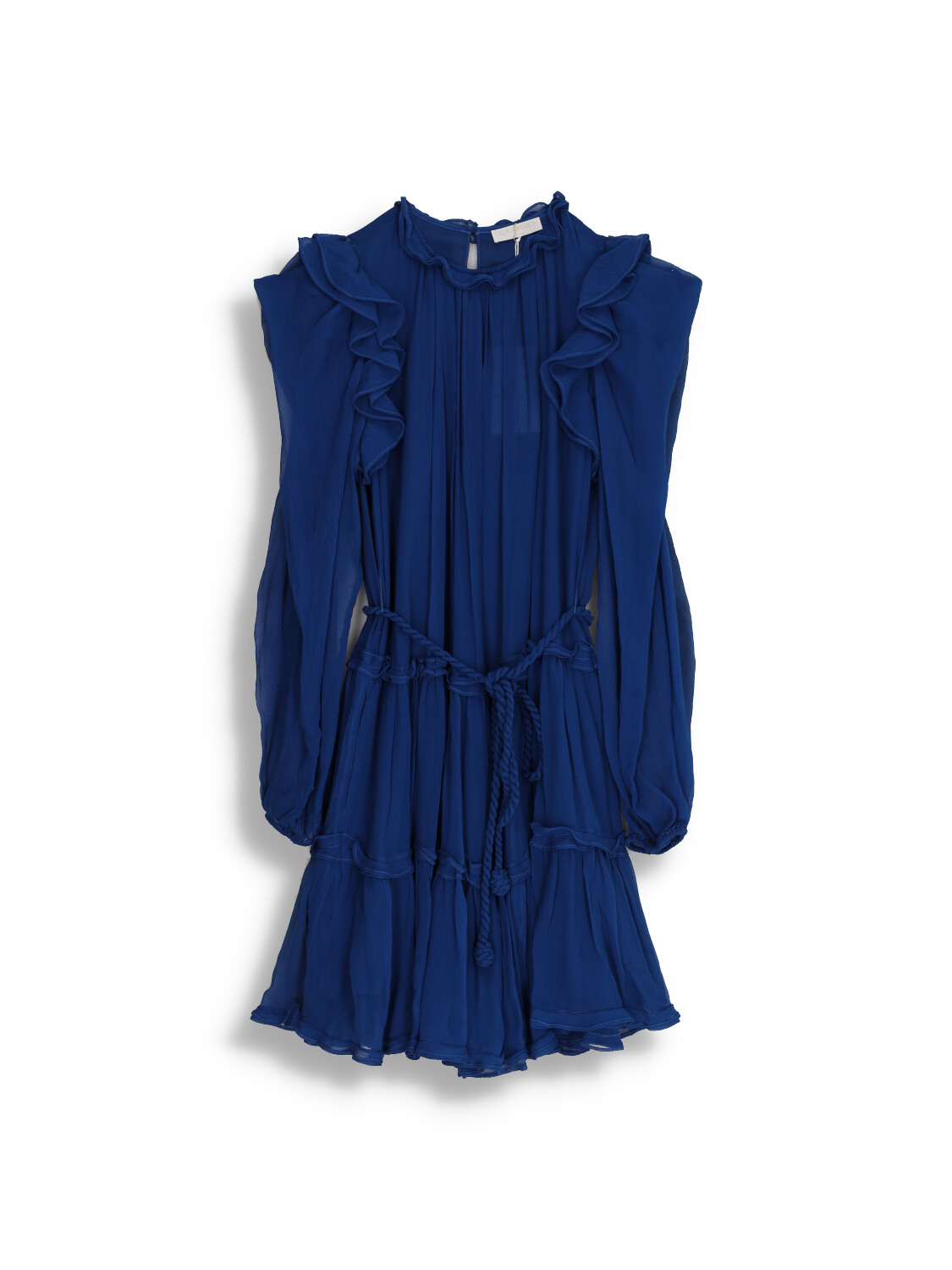Gaelle - Mini Dress with Ruffled Details in Silk