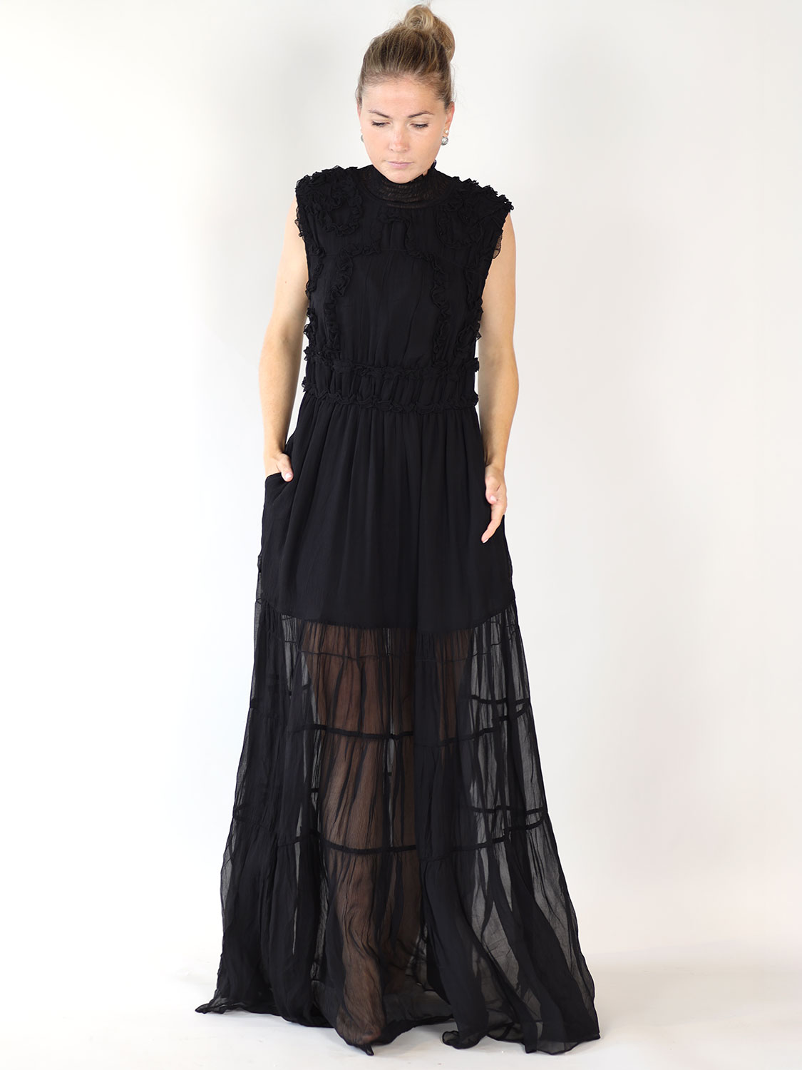 Ulla Johnson Verona – Ärmelloses Kleid  36 schwarz