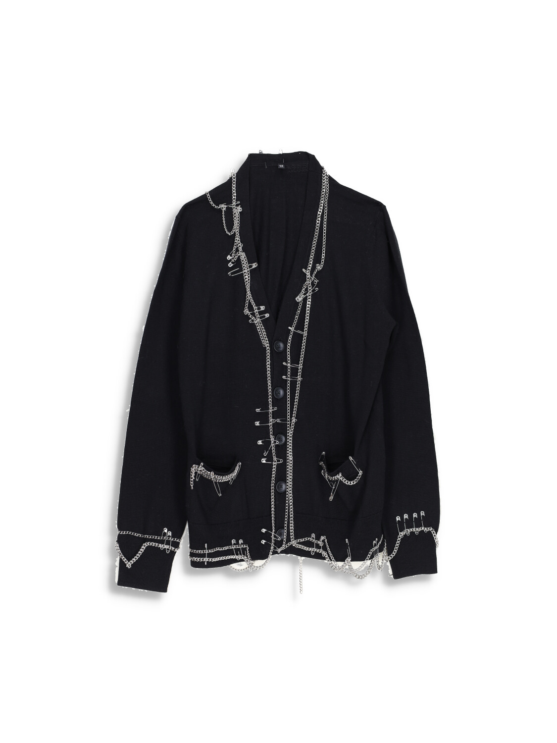 Cardigan with chain detailing - Black cardigan with chain details 