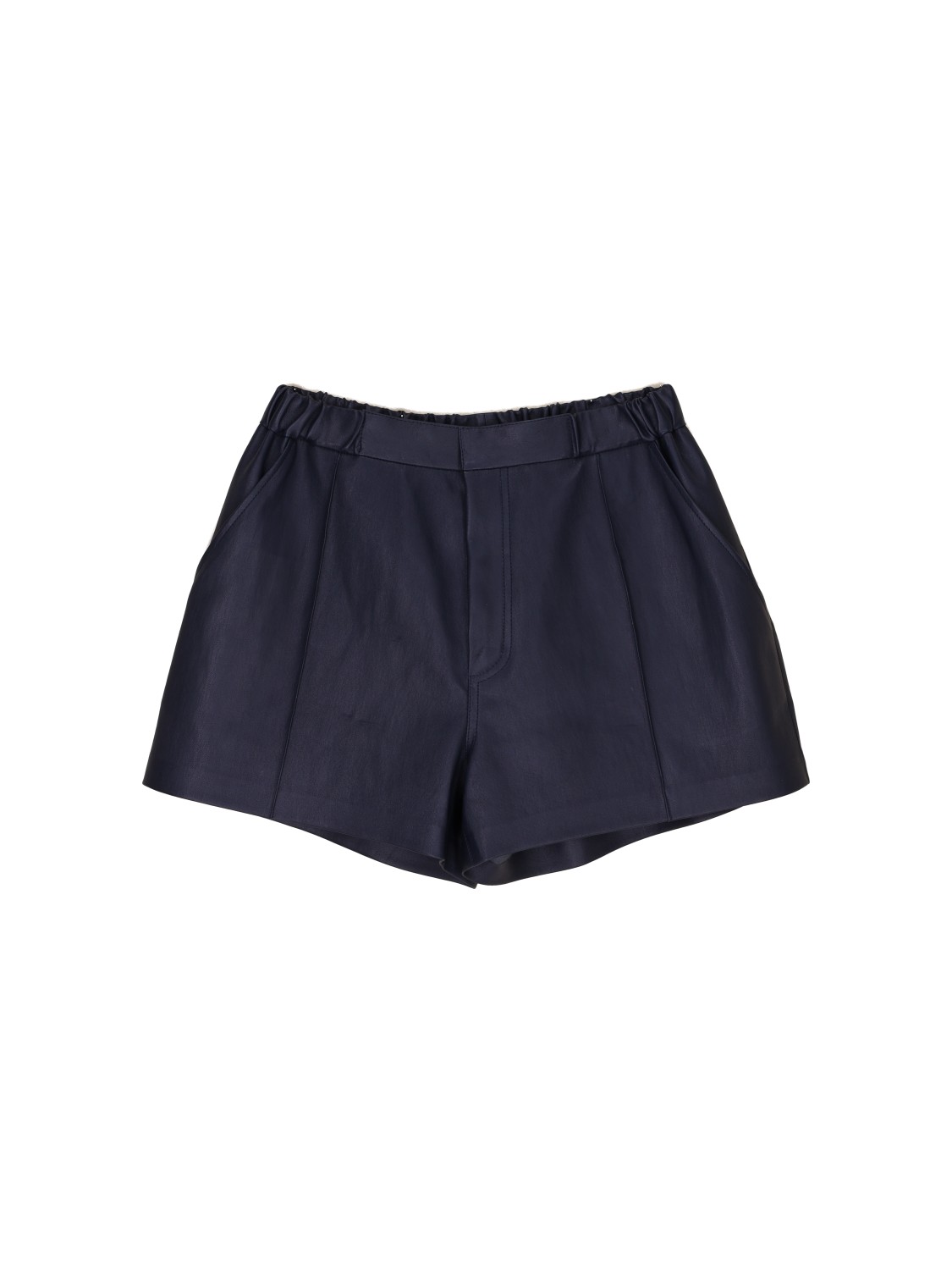 jitrois Edie Shorts – soft shorts in lamb leather  marine 34