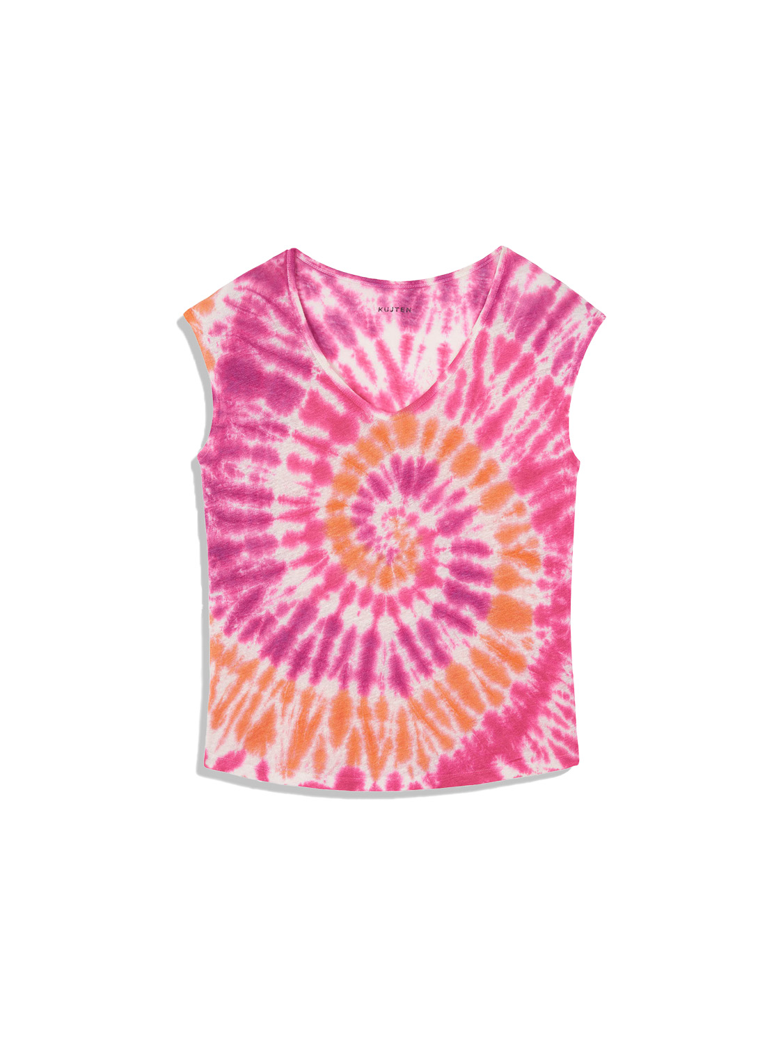 T-Shirt Karol Sunny - Shirt with batik pattern in linen