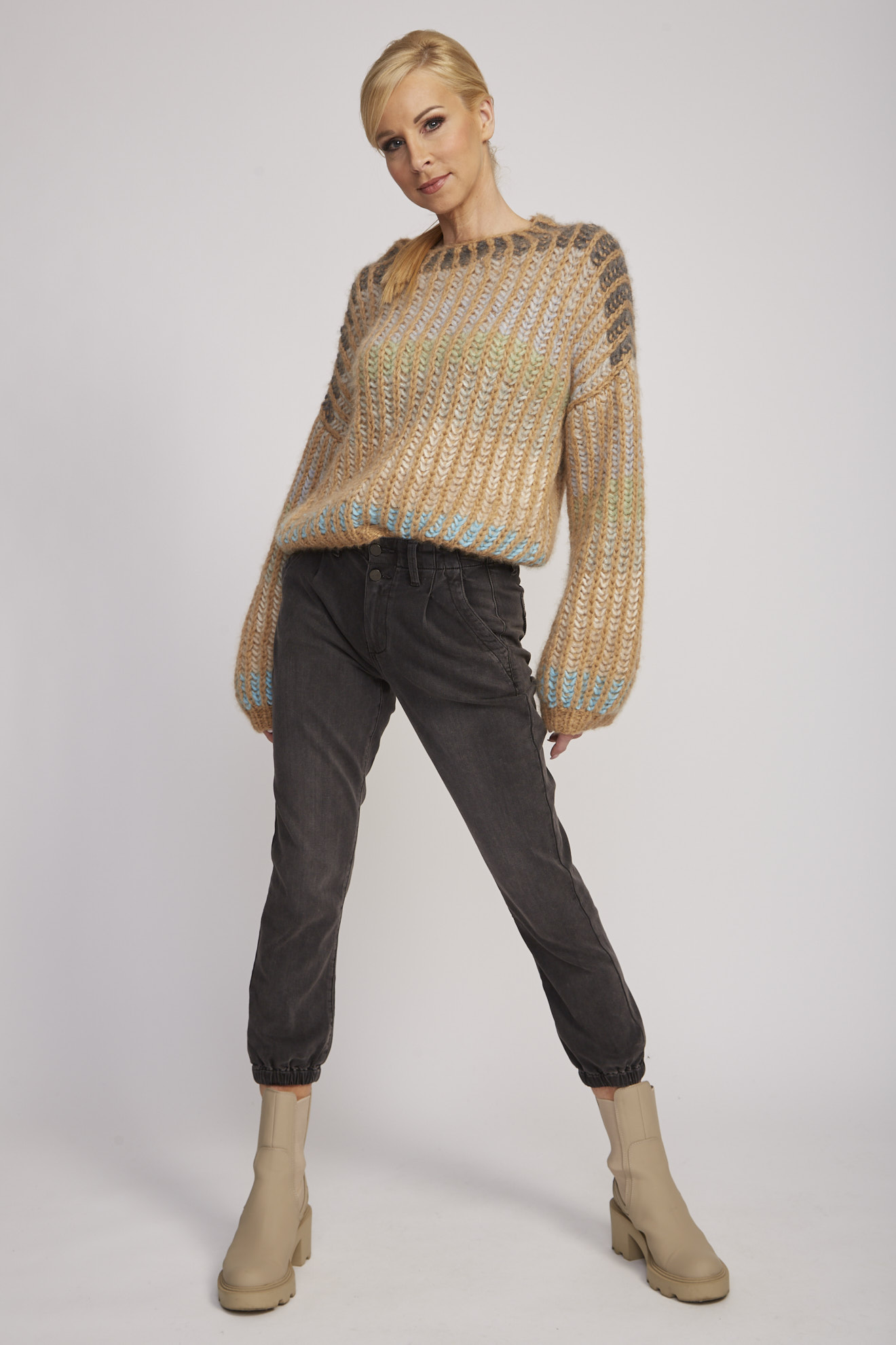 maiami sweater multi plain cashmere model style