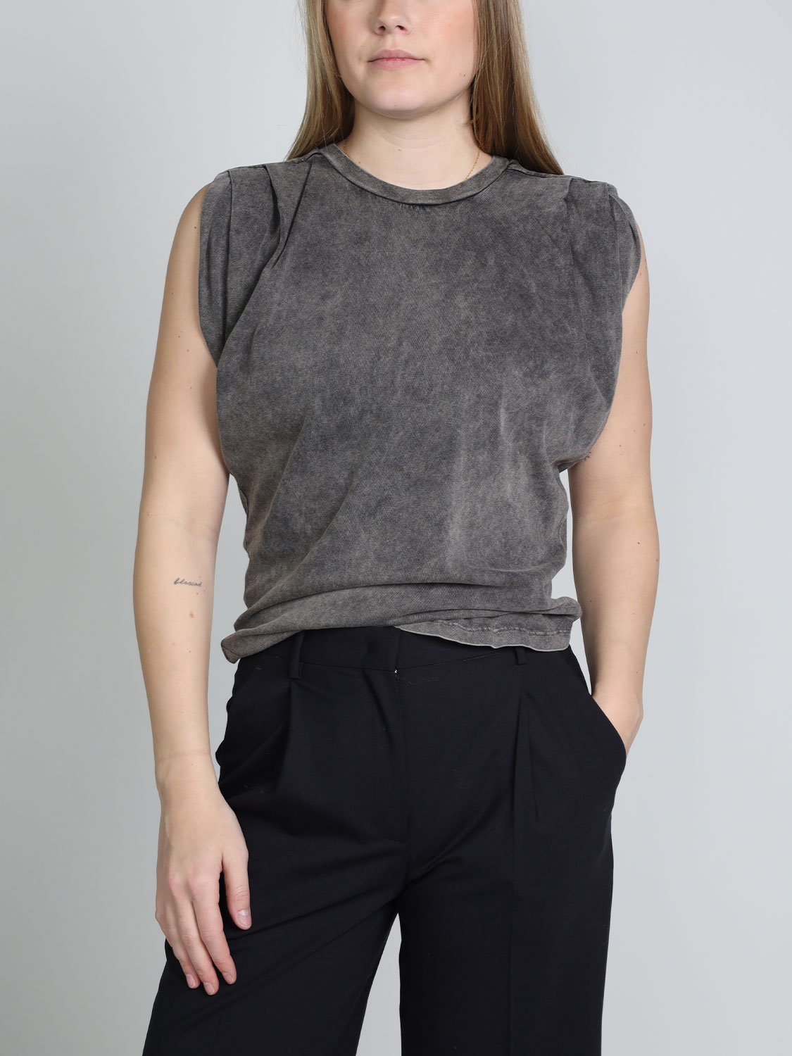 Dondup Shirt with a washed-out look   grey S