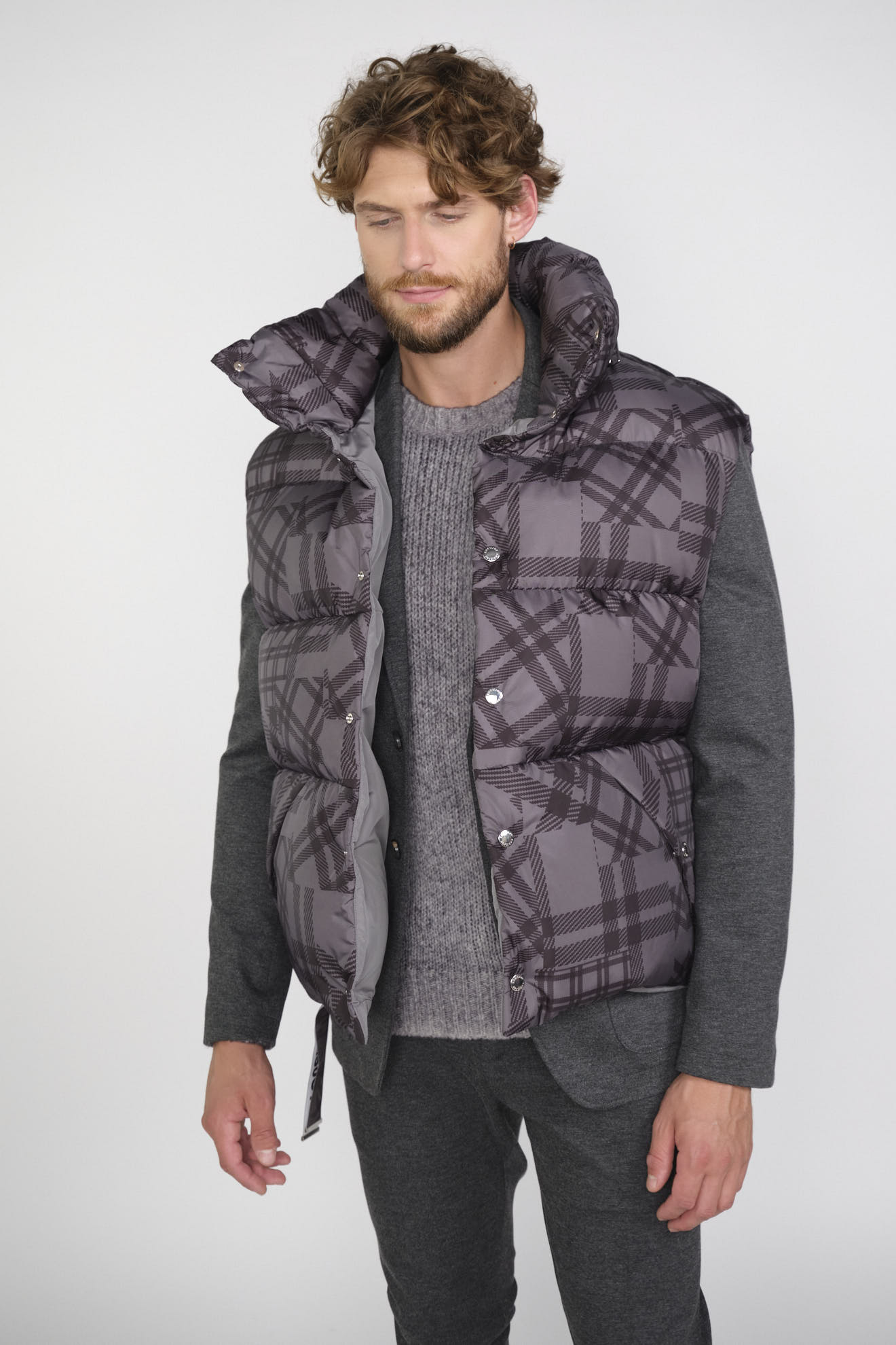 Khrisjoy Chaleco de cuadros oversize
