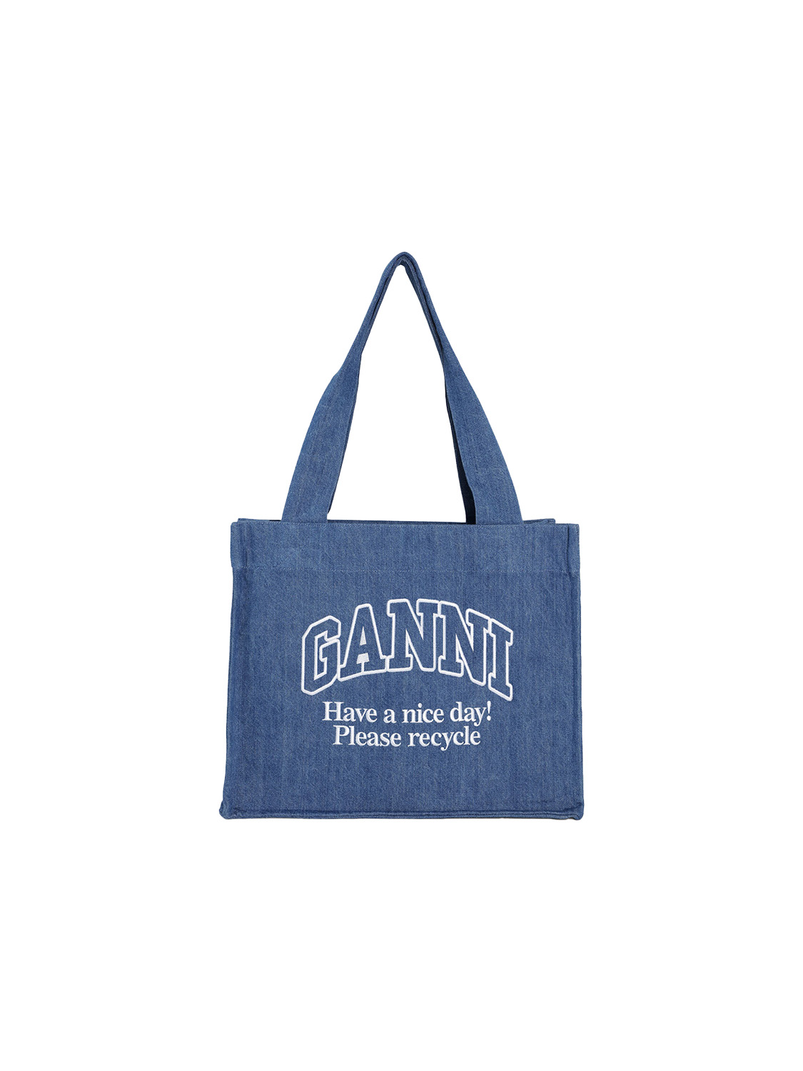 Ganni Blude Demin tote bag   blue One Size