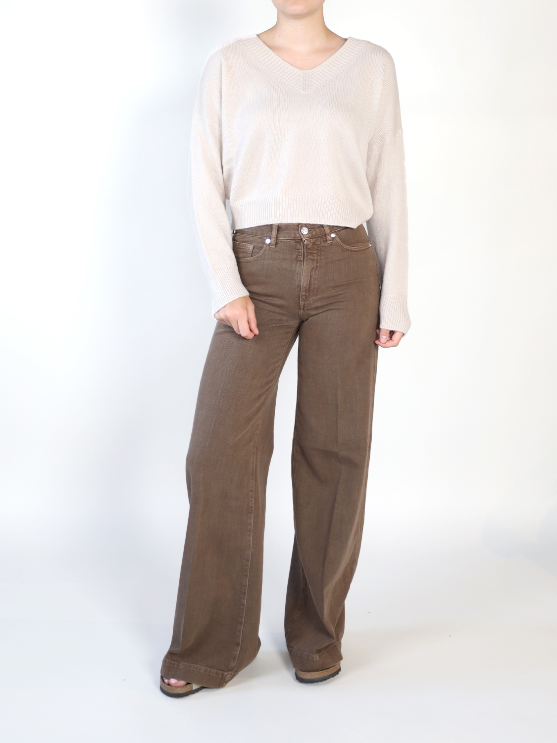 nine in the morning Nadia Palazzo - Jeans with wide leg brown 25 nine in the morning Nadia Palazzo - Jeans with wide leg brown 25