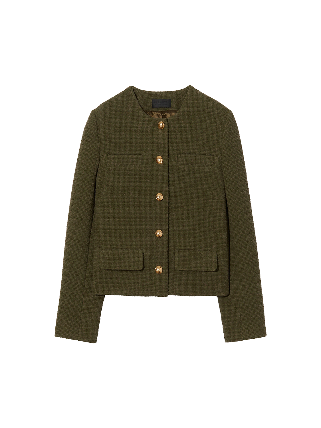Nili Lotan Slim fit collarless jacket made of Boucle loui.rocks