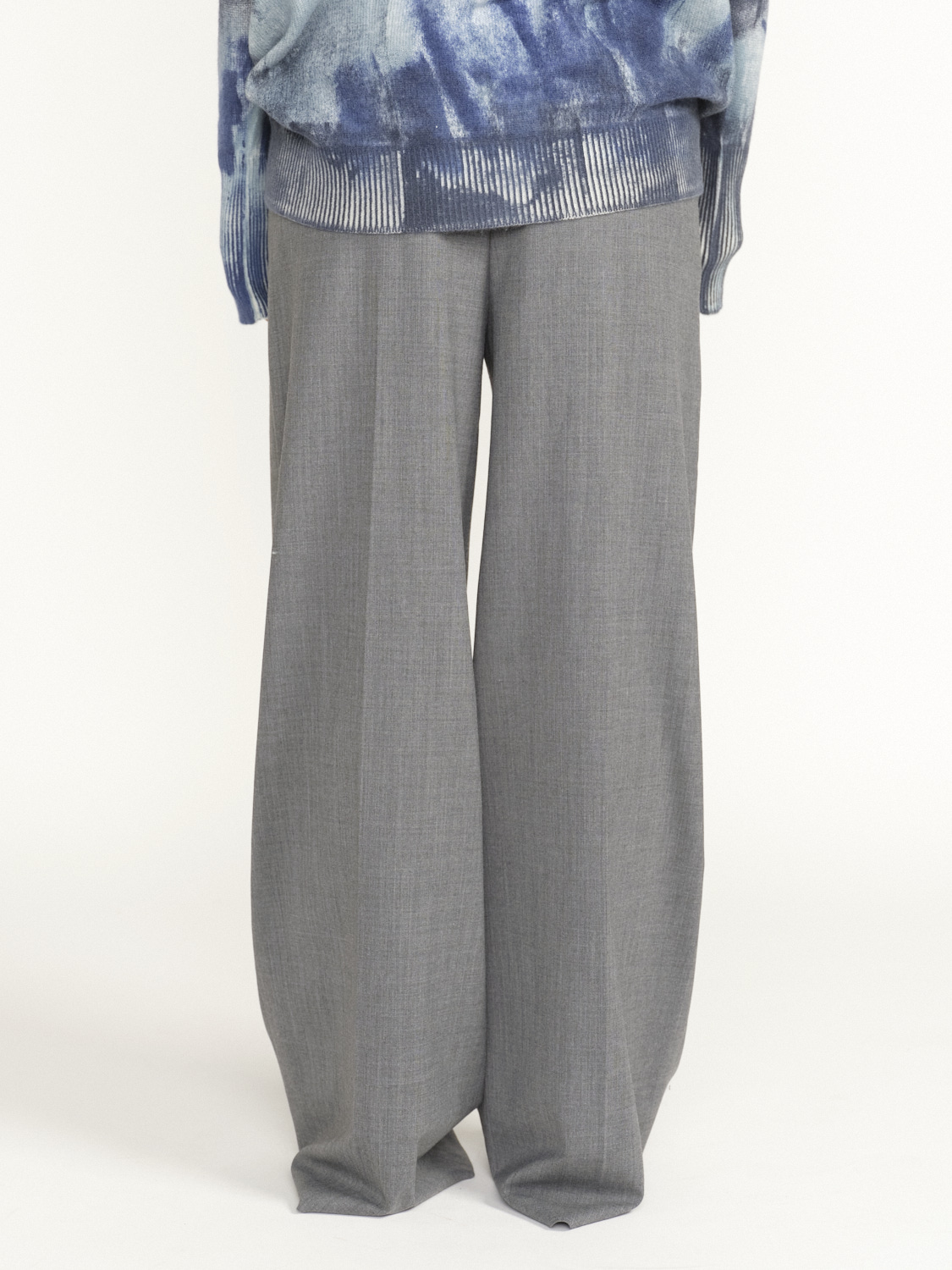 Nili Lotan Johan - Pleated trousers with straight cut leg  grey 34