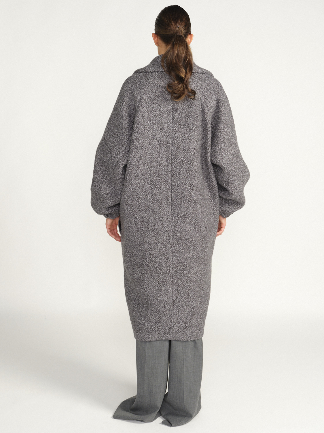Patou Elliptic Coat - New wool coat grey S