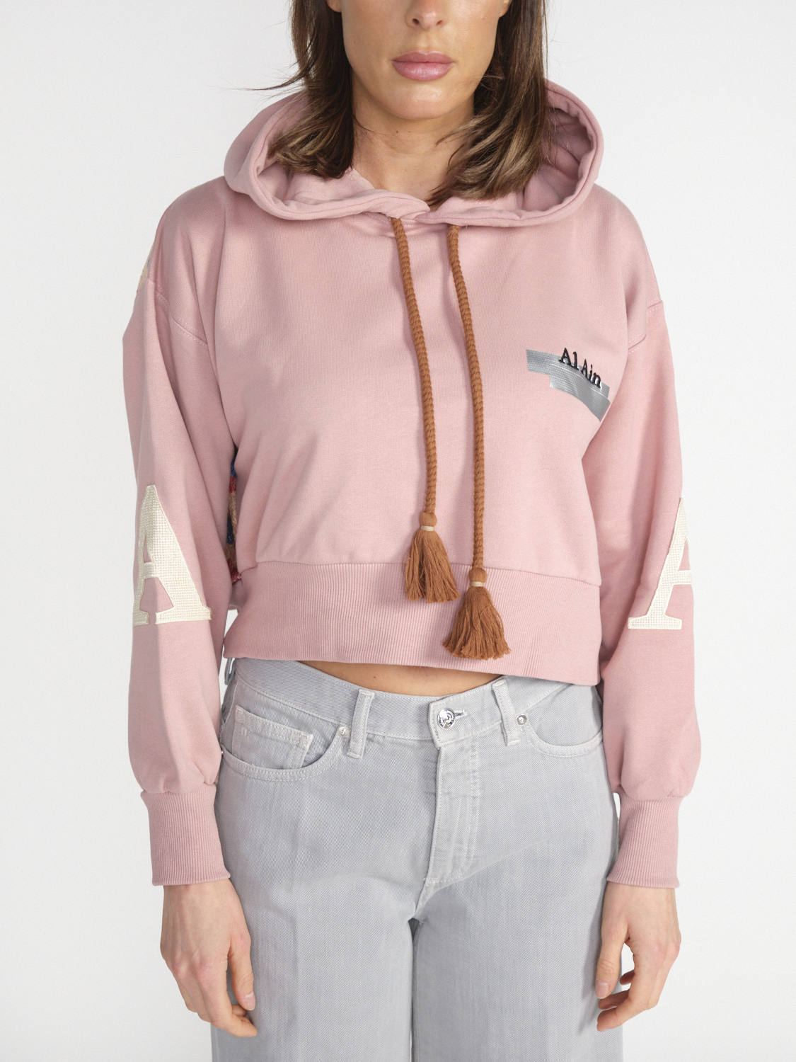 Al Ain Ahcx – Cropped Hoodie with pattern  rosa S/M