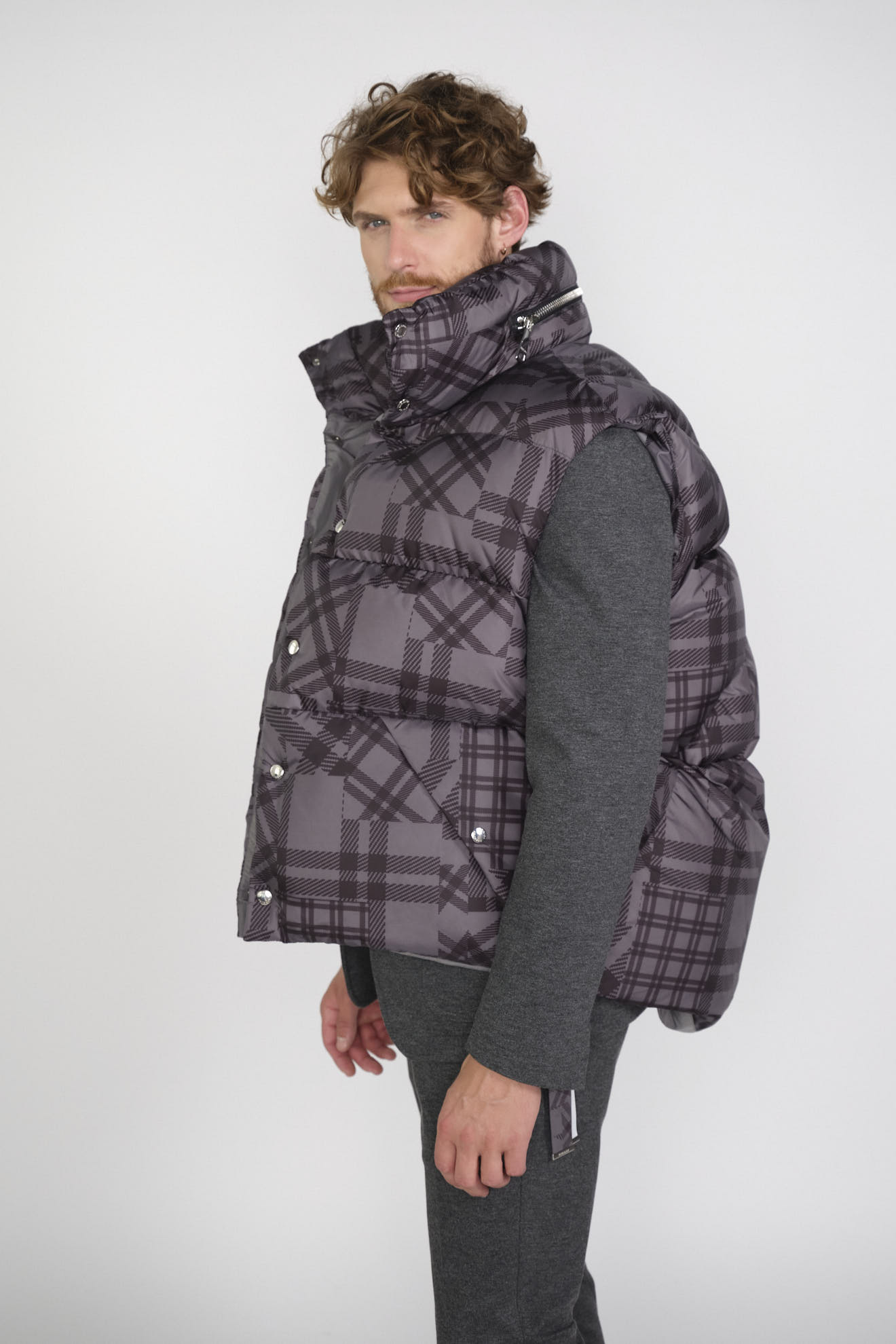 Khrisjoy Chaleco de cuadros oversize