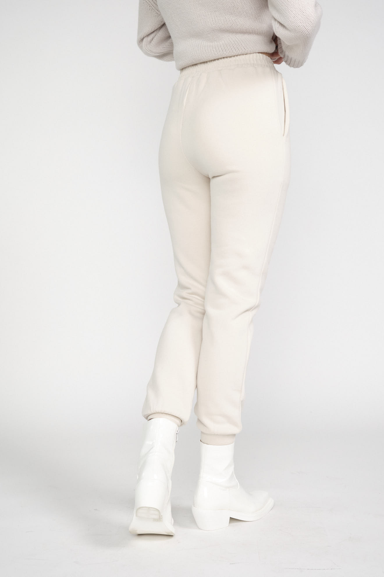 dondup pants white plain cotton
