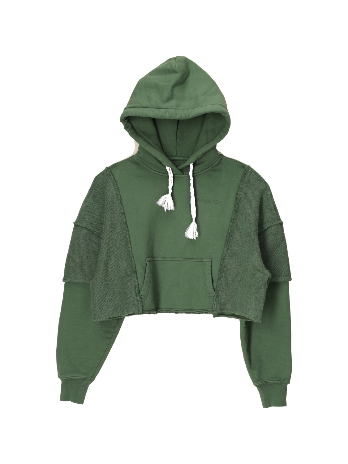 Khrisjoy Hoodie Crop – Cropped Hoodie aus Baumwolle   verde XS/S