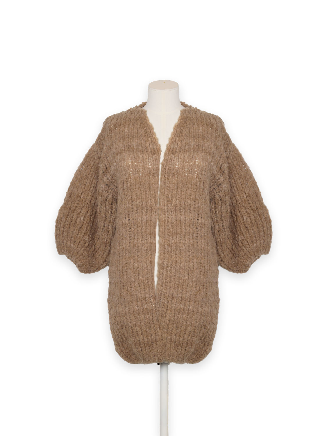 Long cardigan in a wool and alpaca blend