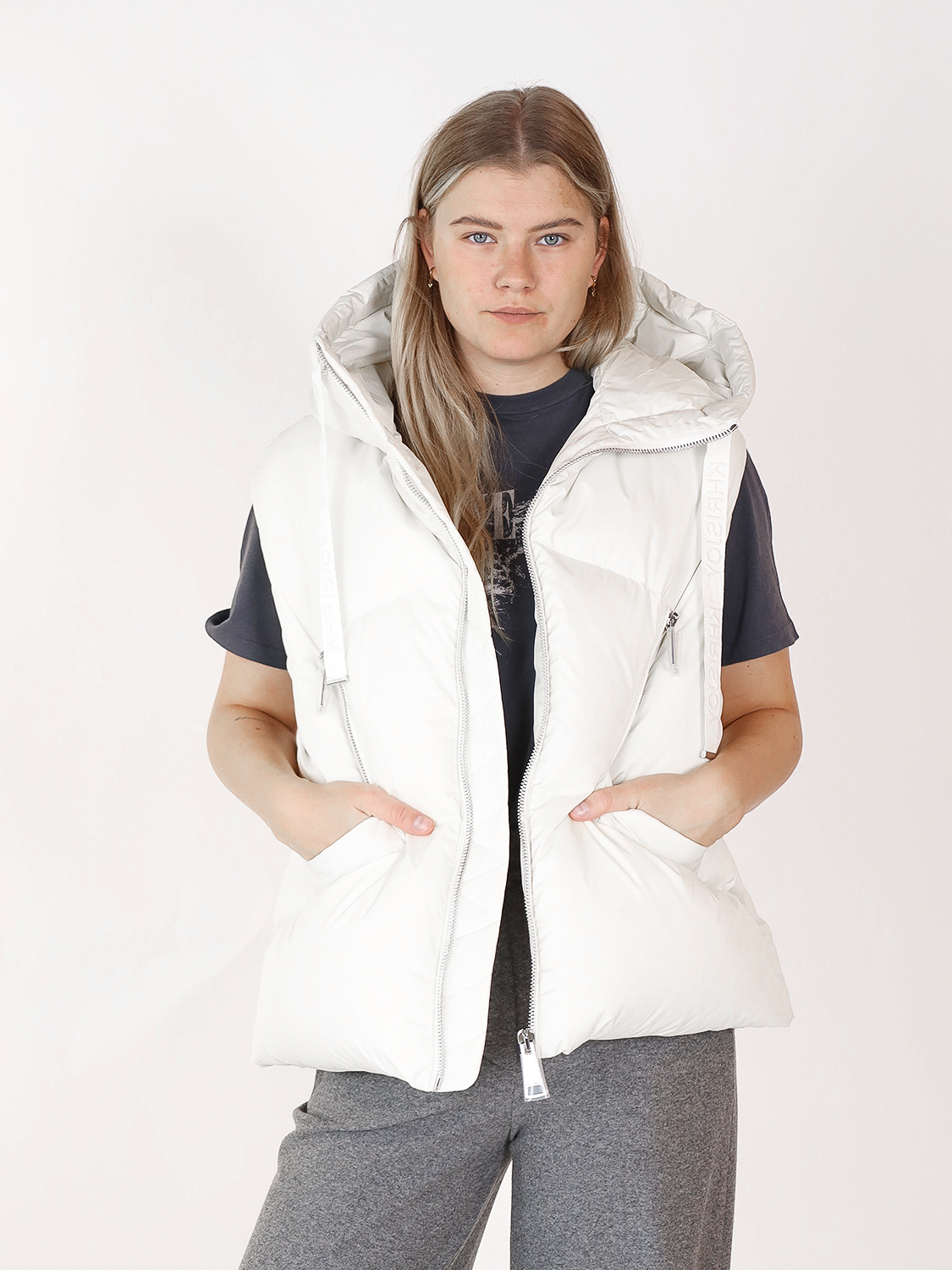 Khrisjoy Vest Iconic - Weste mit Kapuze  creme 34