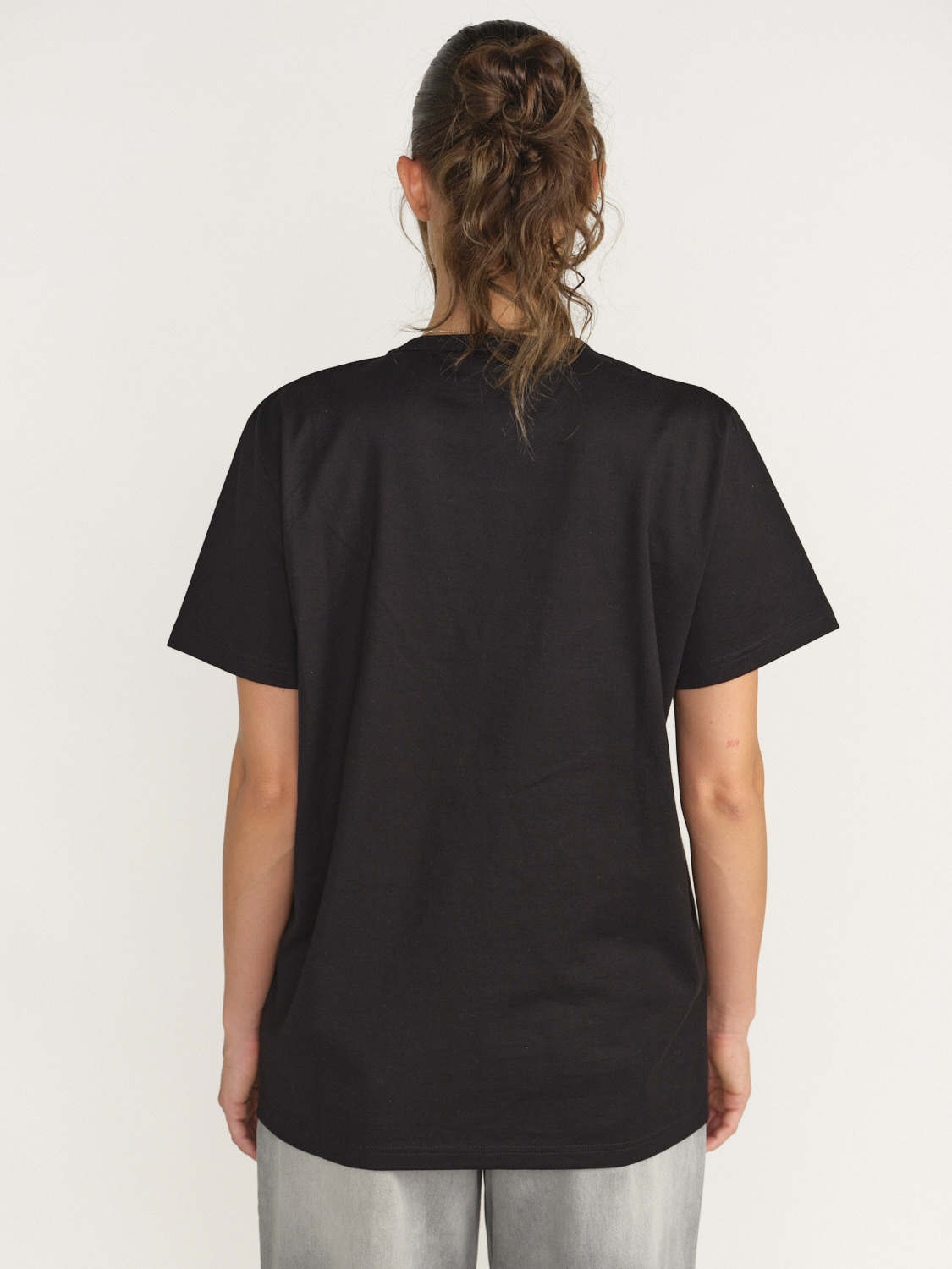 Barrie Barrie - Cardo - Camiseta con parche del logotipo marrón XS