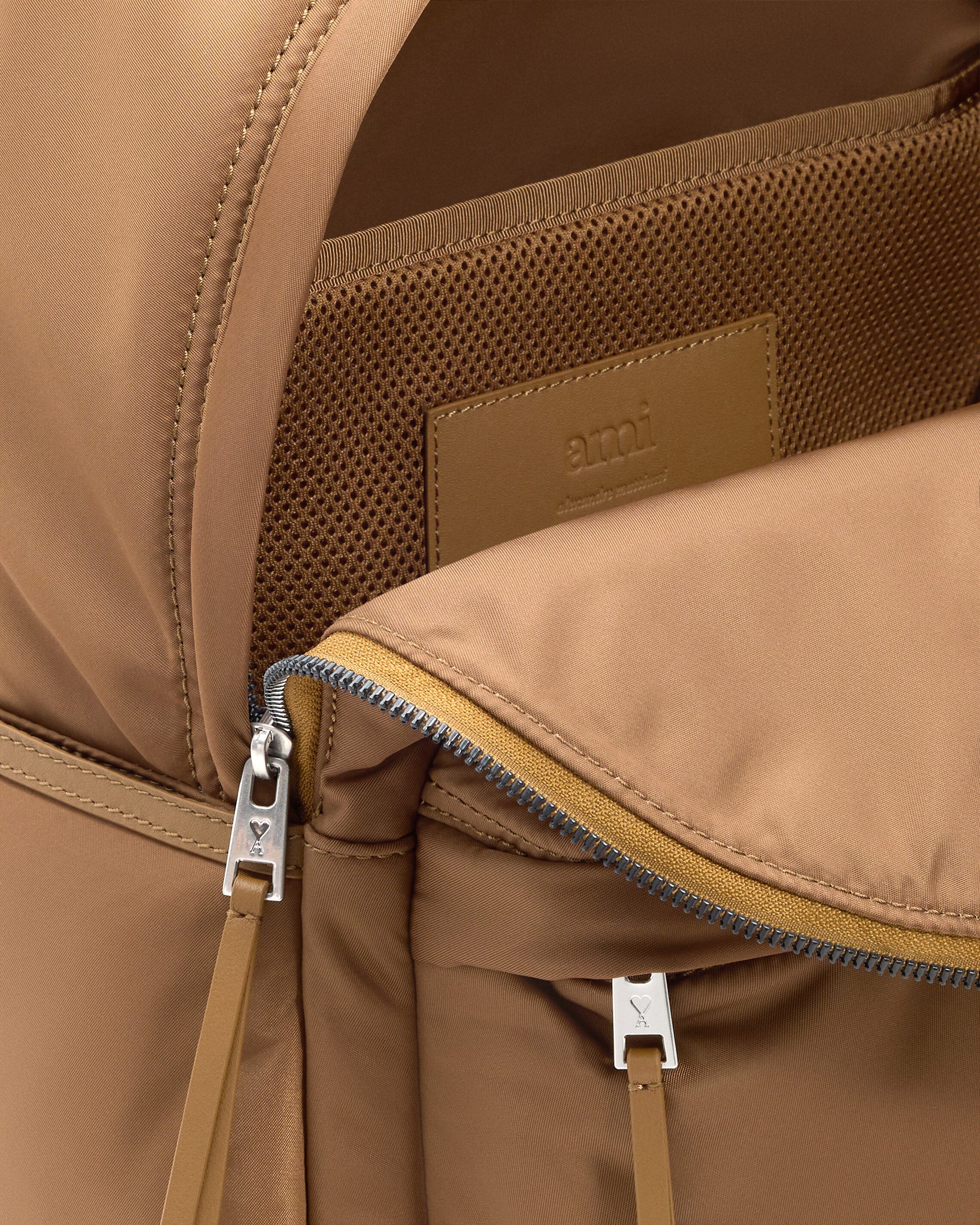 Ami Paris Black nylon canvas backpack brown One Size Ami Paris Black nylon canvas backpack brown One Size