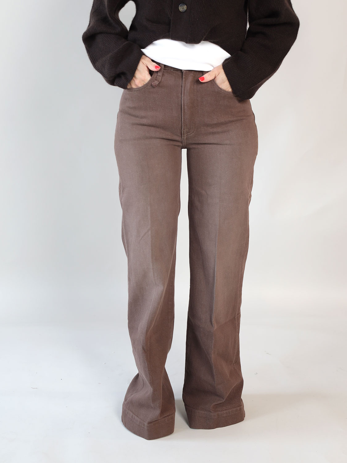 R13 Charlotte  – Straight Leg Jeans brown 26